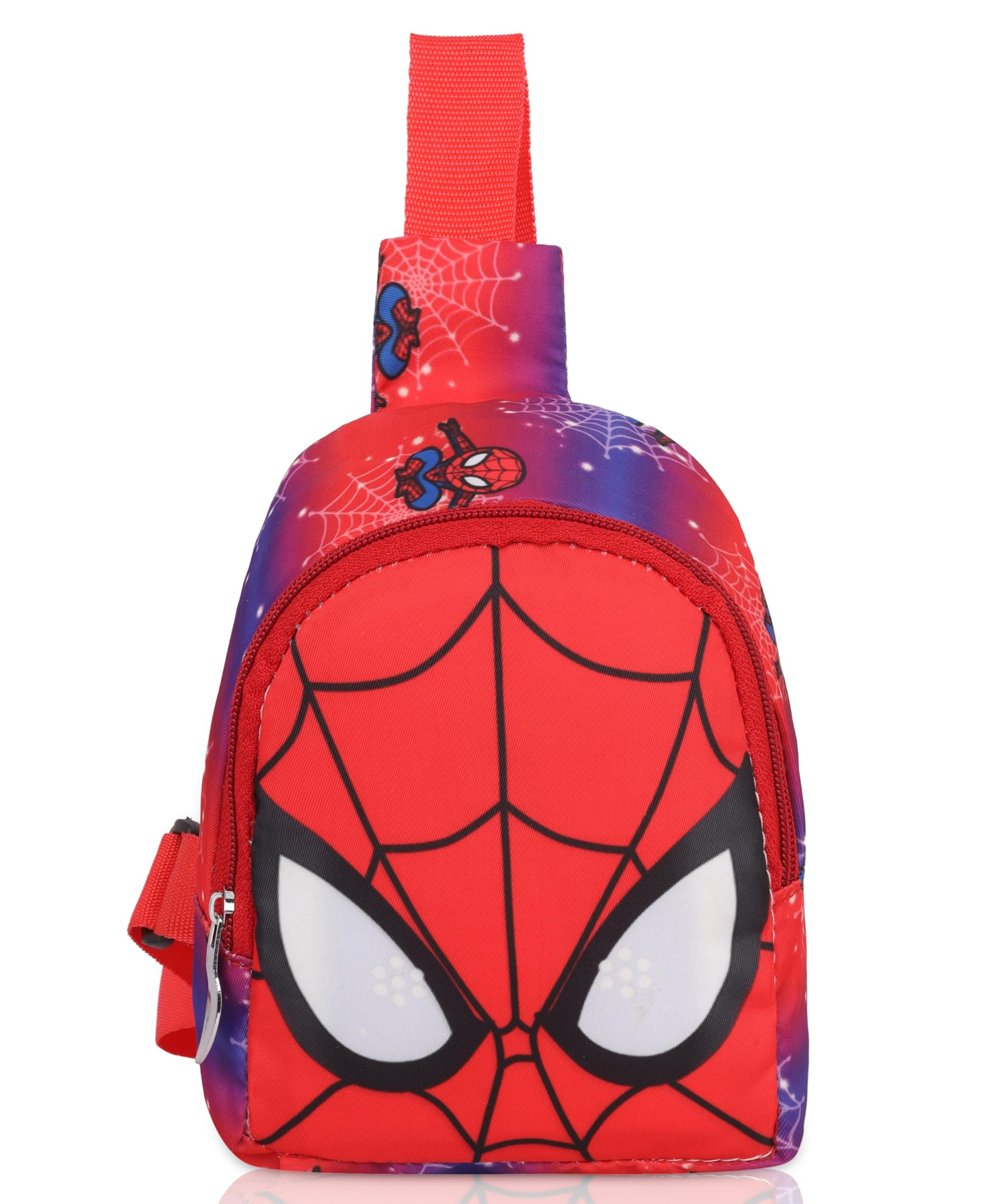 Echo Boomers 6 Inches Unisex Small Spiderman Theme Crossbody Sling Bag For Children,Red-image-46