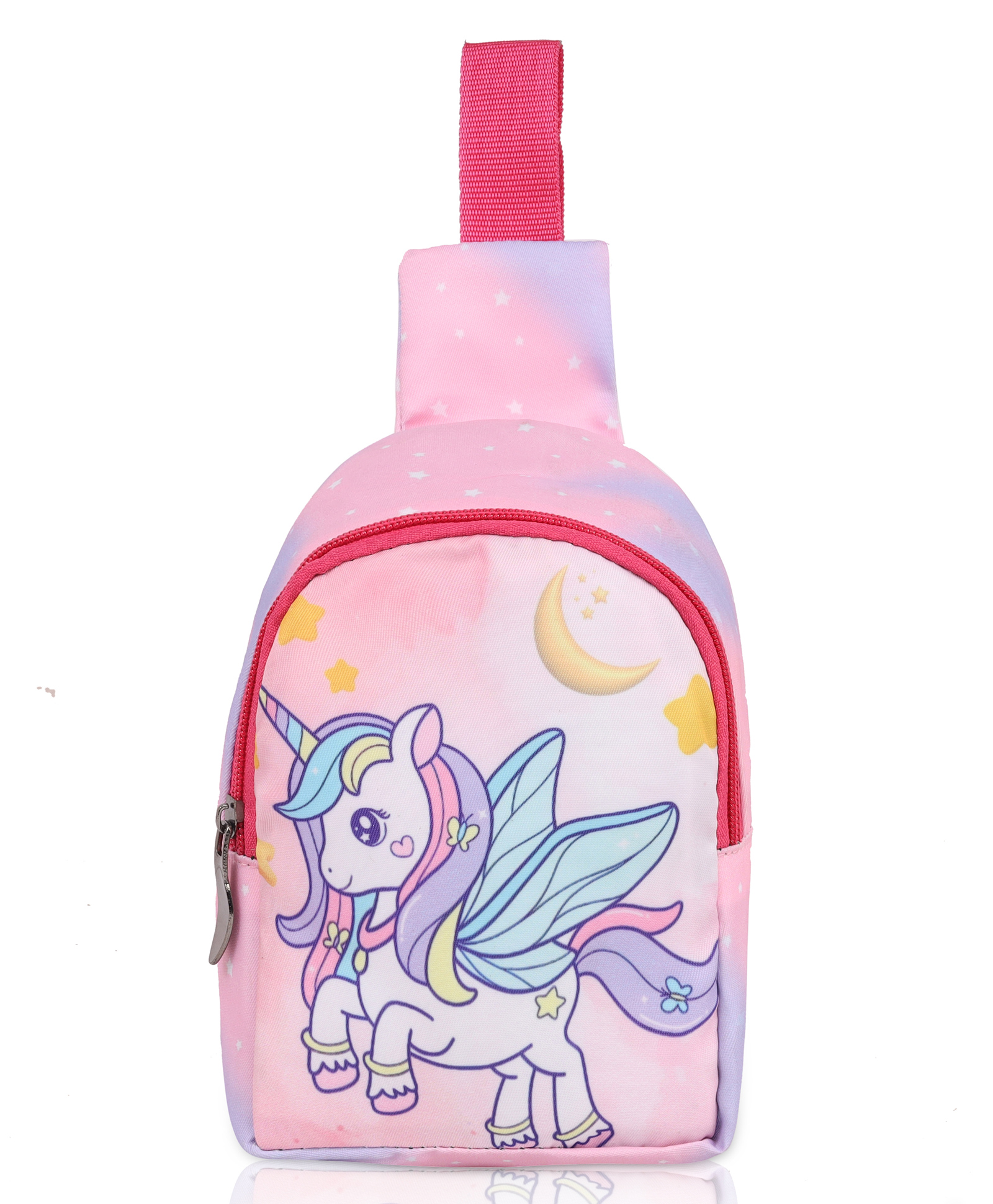 Echo Boomers 6 Inches Small Pink Unicorn Theme Crossbody Sling Bag For Children-image-20