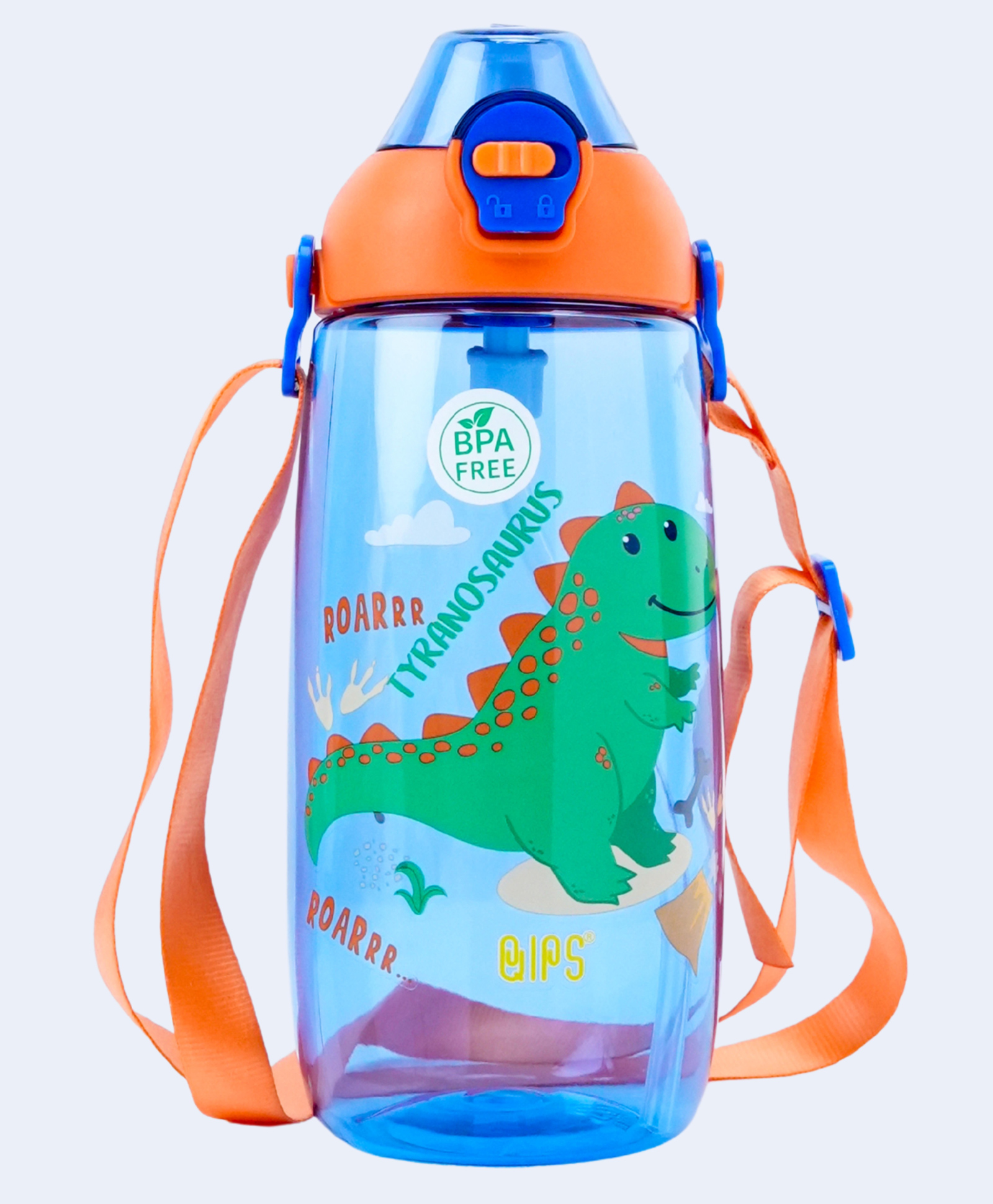 QIPS Kids 650 ml Tritan Sipper Bottle BPA Free Bottle with Silicone Straw, Dual Lock Lid & Carry Strap - Blue-picture-34