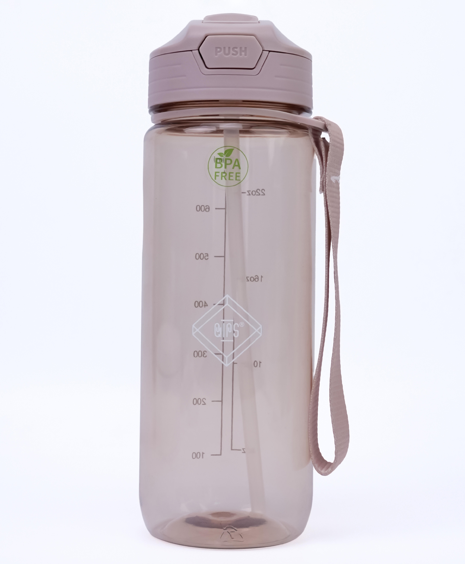 QIPS Tritan 750 ml Sipper Bottle BPA-Free Bottle with Flip Lid Silicone Straw & Hydration Tracker-picture-18