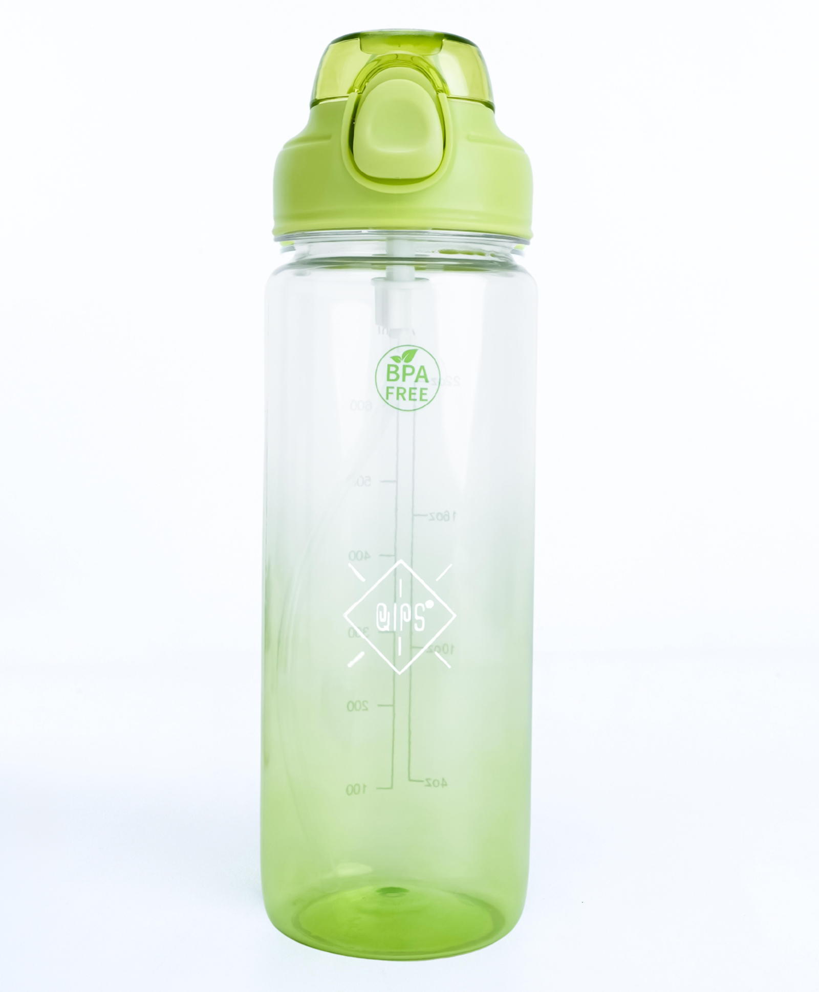 QIPS Tritan 750 ml Sipper Bottle with Flip Open Lock Lid Silicone Straw & Hydration Tracker Green-image-29
