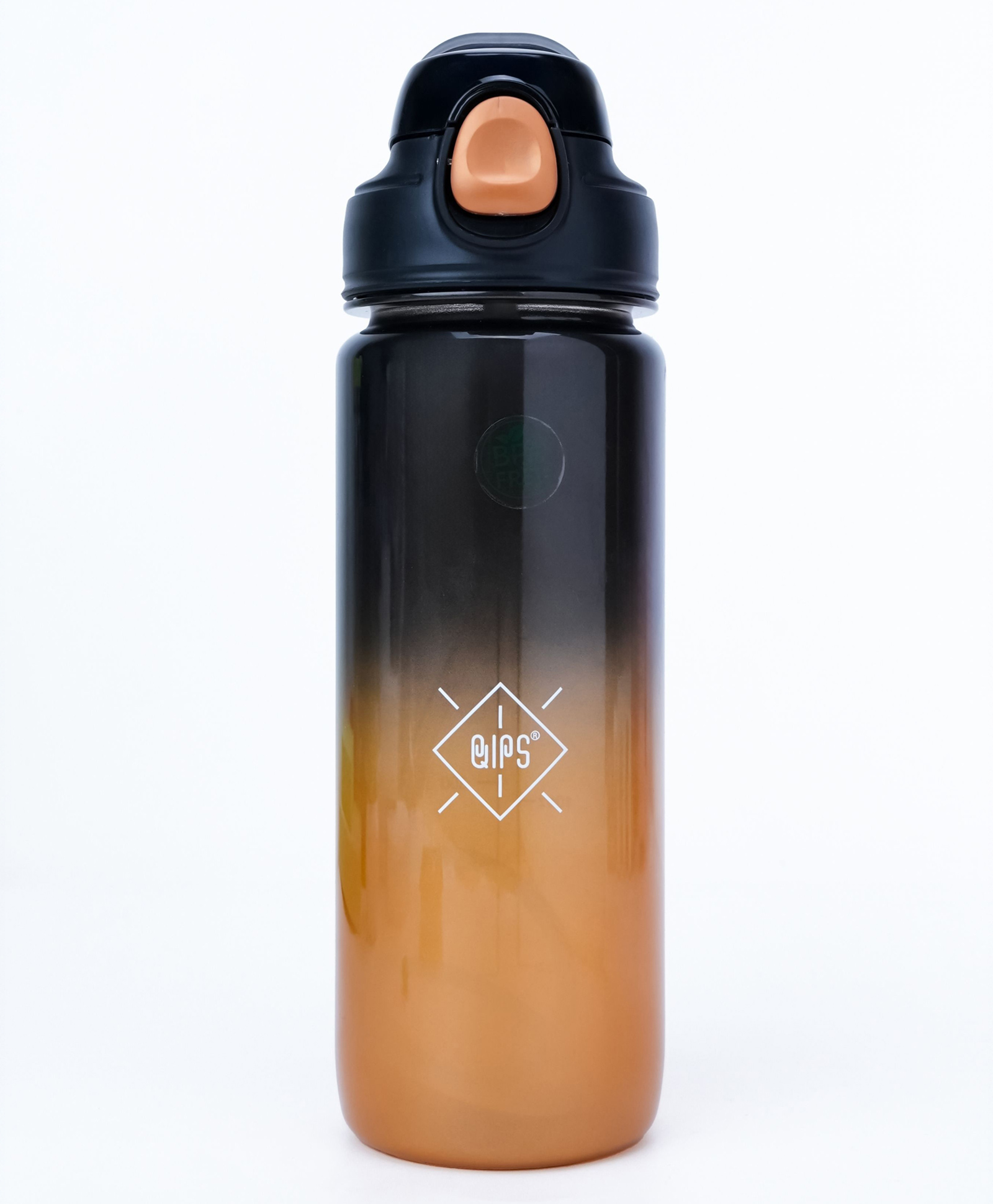 QIPS Tritan 750 ml Sipper Bottle BPA Free Water Bottle with Flip Lock Lid, Silicone Straw & Hydration Tracker -Black Amber-picture-15