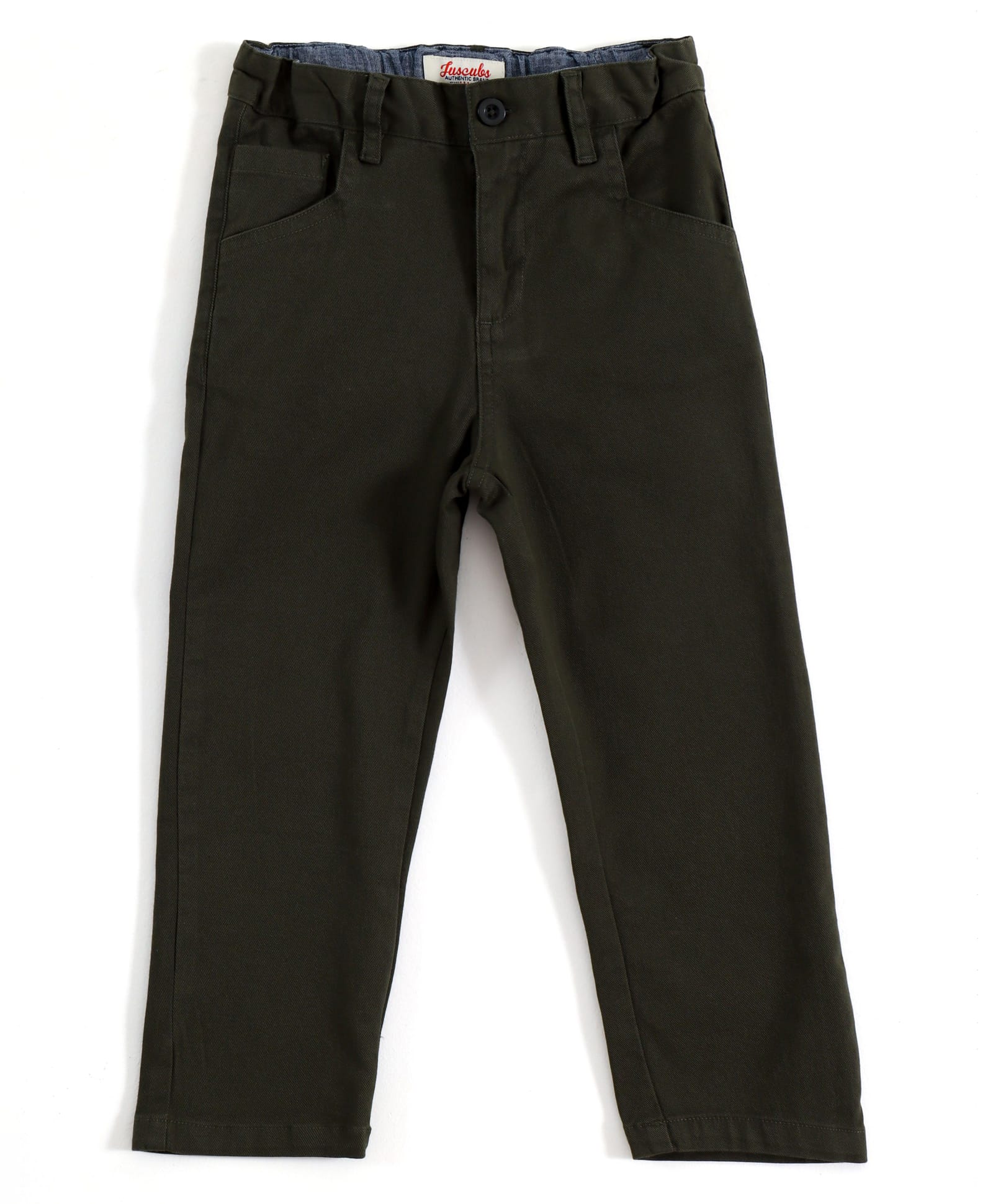 JusCubs Cotton Woven Solid Trousers - Olive Green-picture-11