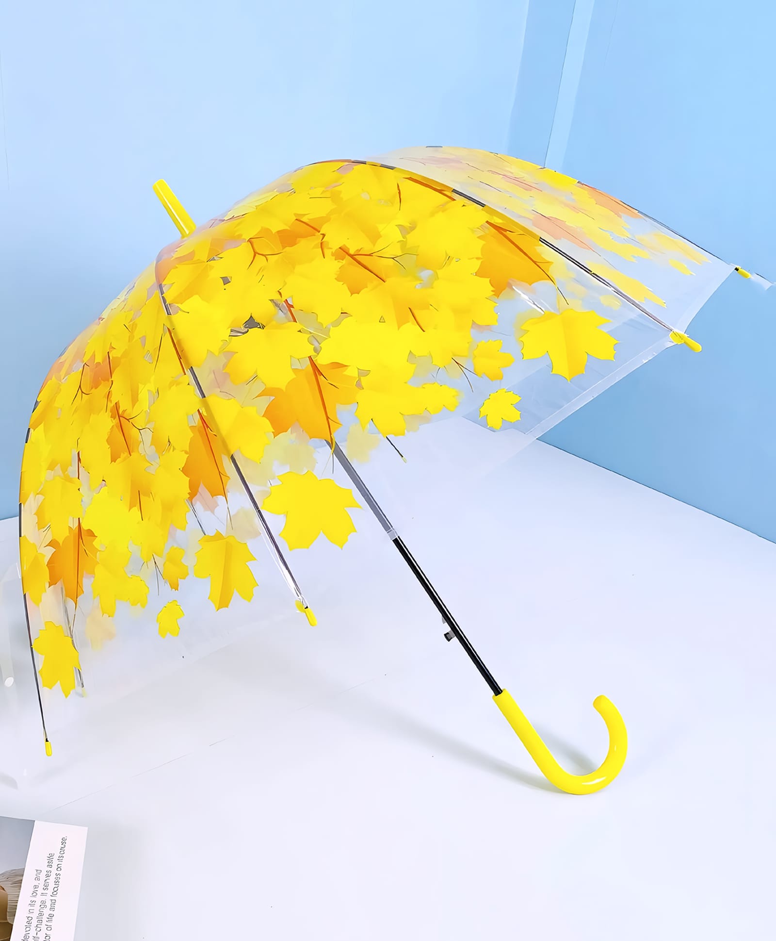 Childway Maple Leaves Designed Umbrella - Yellow-picture-17