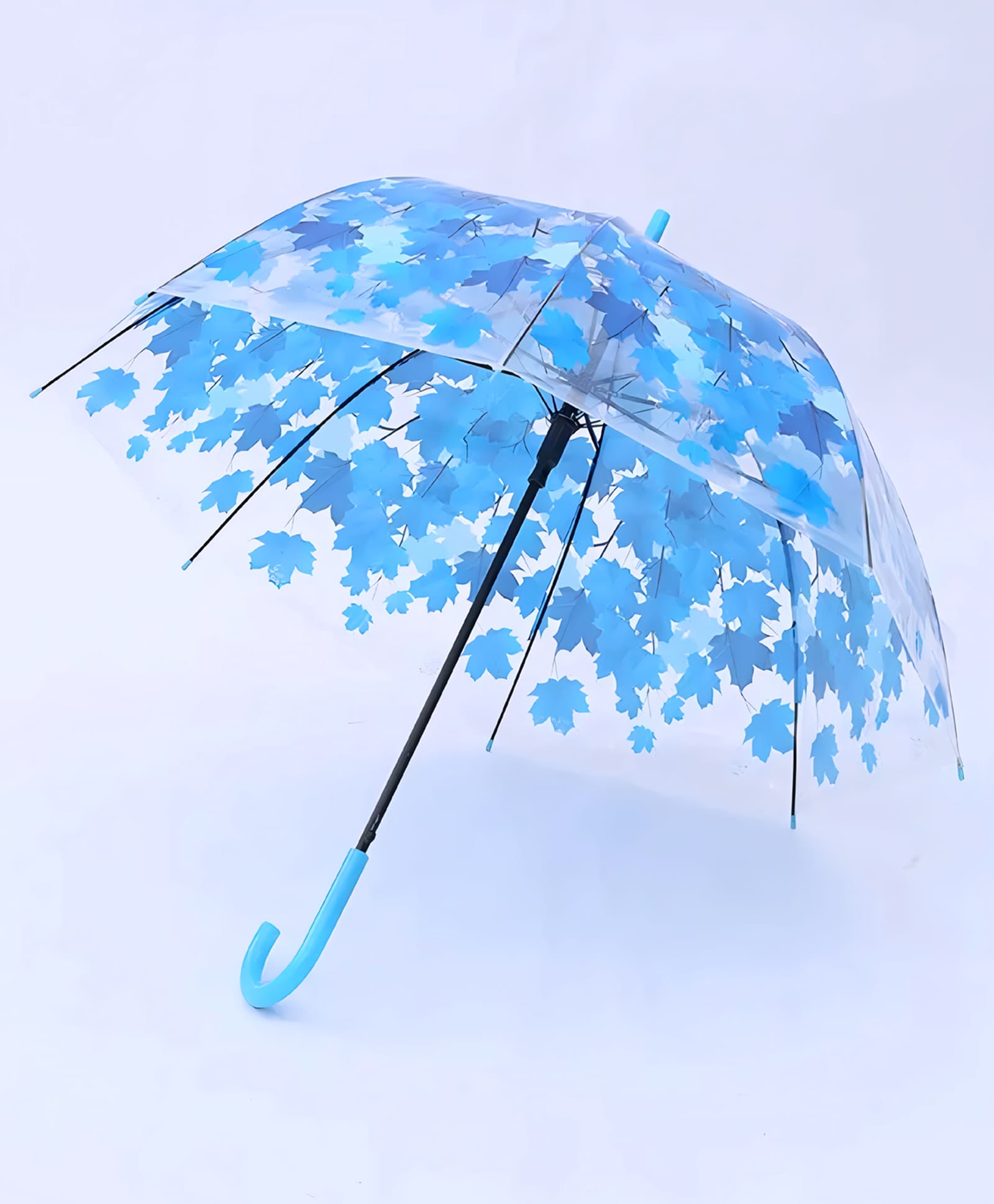 Childway Maple Leaves Designed Umbrella - Blue-picture-10