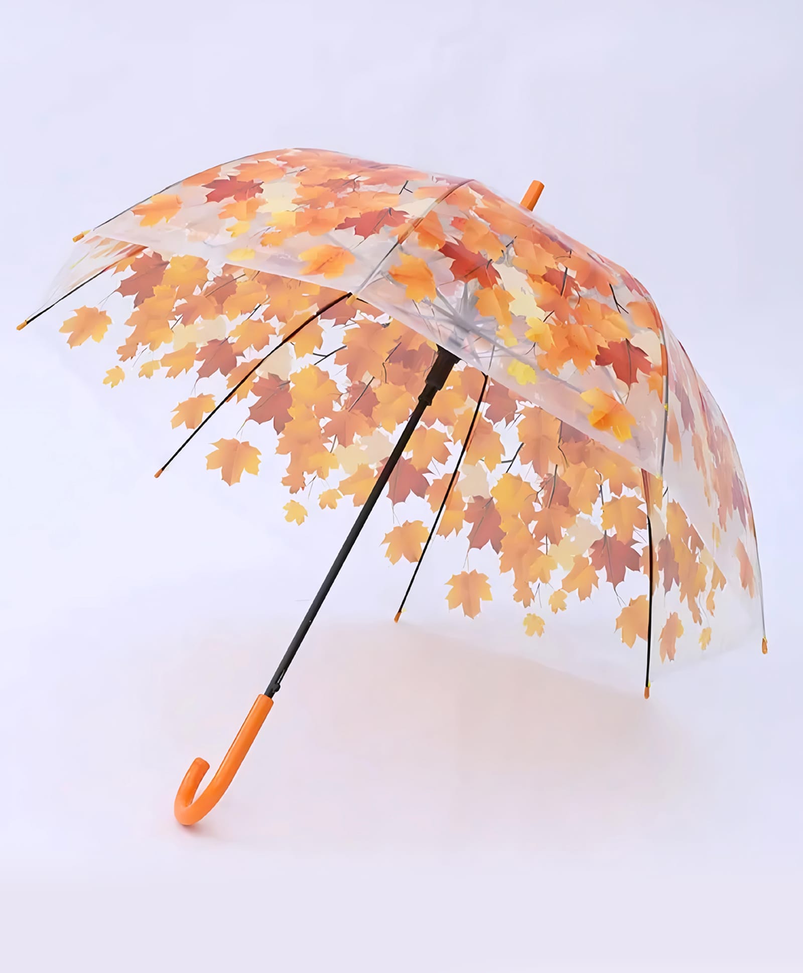 Childway Maple Leaves Designed Umbrella - Orange-picture-25