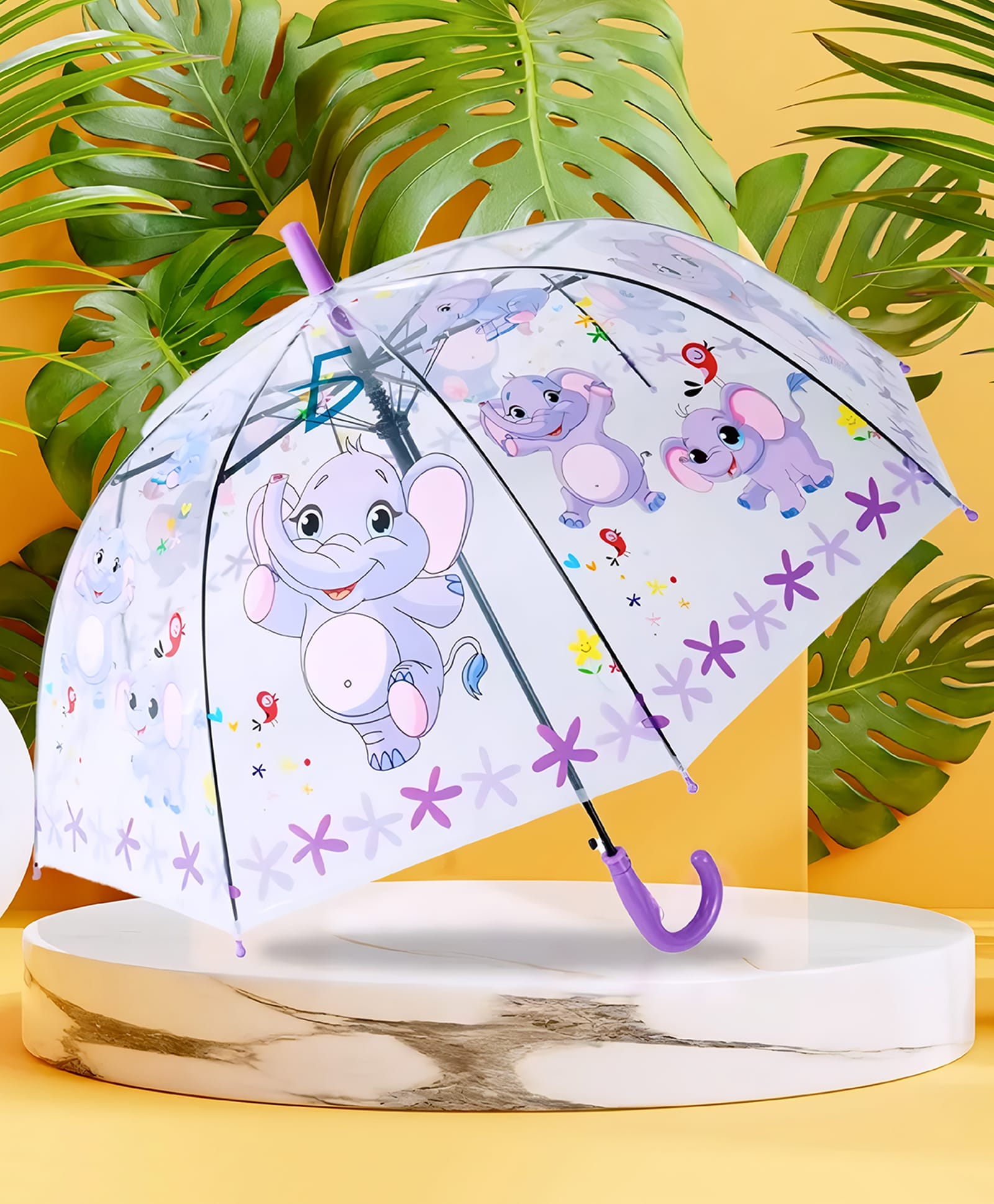 Childway Baby Elephants Designed Umbrella - Purple-picture-20