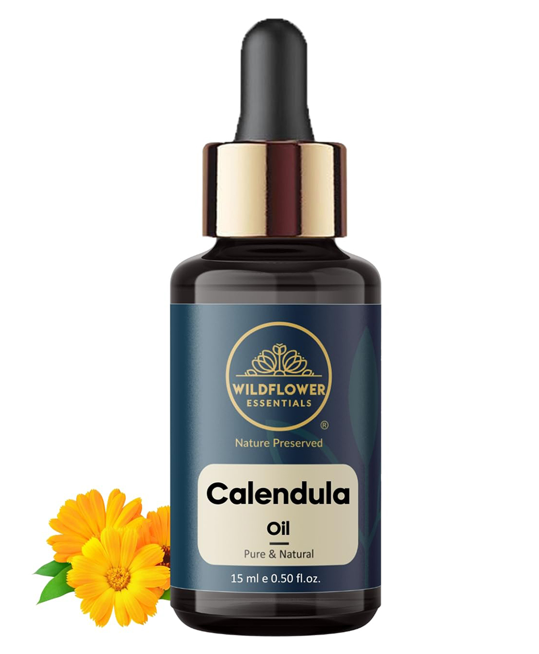 Wildflower Essentials Calendula Oil for Face Skin Hair & Body Hydration Pure & Natural (15ml)-image-9