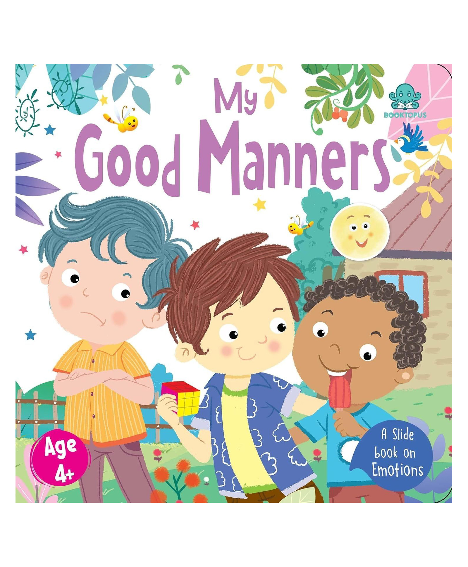 Booktopus Slide and Learn Board Book - My Good Manners Emotional Learning Book - Interactive Books for Kids 4+ Years - Social Skills Dev By Booktopus - English-image-47