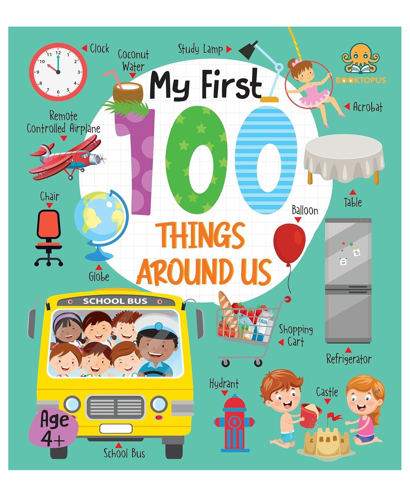 Booktopus Board Book - My First 100 Things Around Us - Early Learning Books for Kids - Picture Books for Baby 4+ Years (My First 100 Board Book)-image-41