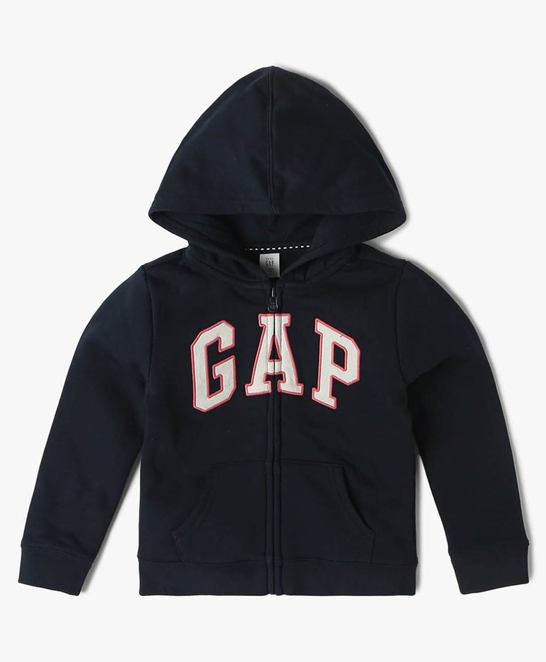 GAP Cotton Woven Full Sleeves Relaxed Hooded Sweatshirt with Logo Print - Navy Blue-image-49