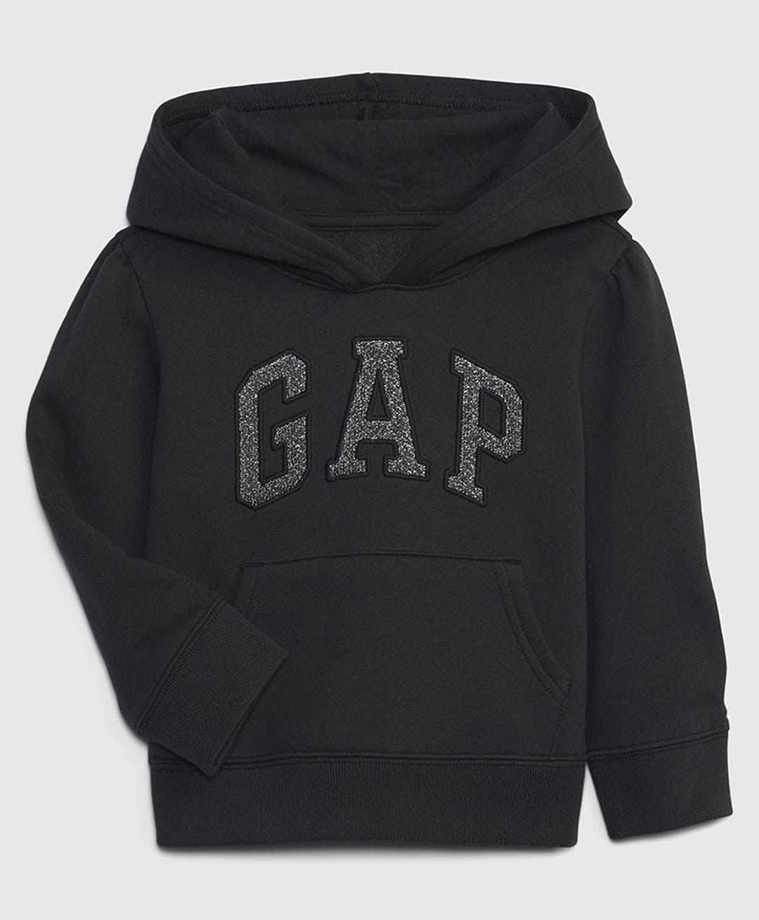 GAP Cotton Woven Relaxed Fit Hooded Sweatshirt with Full Sleeves and Logo Print - Black-image-46