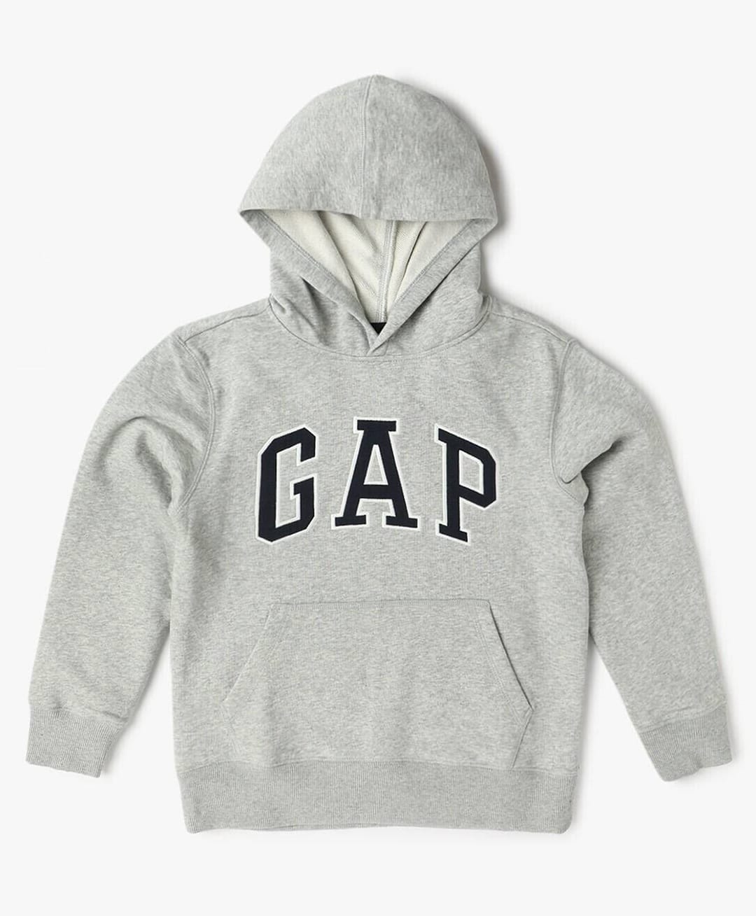 GAP Cotton Woven Relaxed Fit Hooded Sweatshirt with Full Sleeves and Logo Print - Grey-picture-26