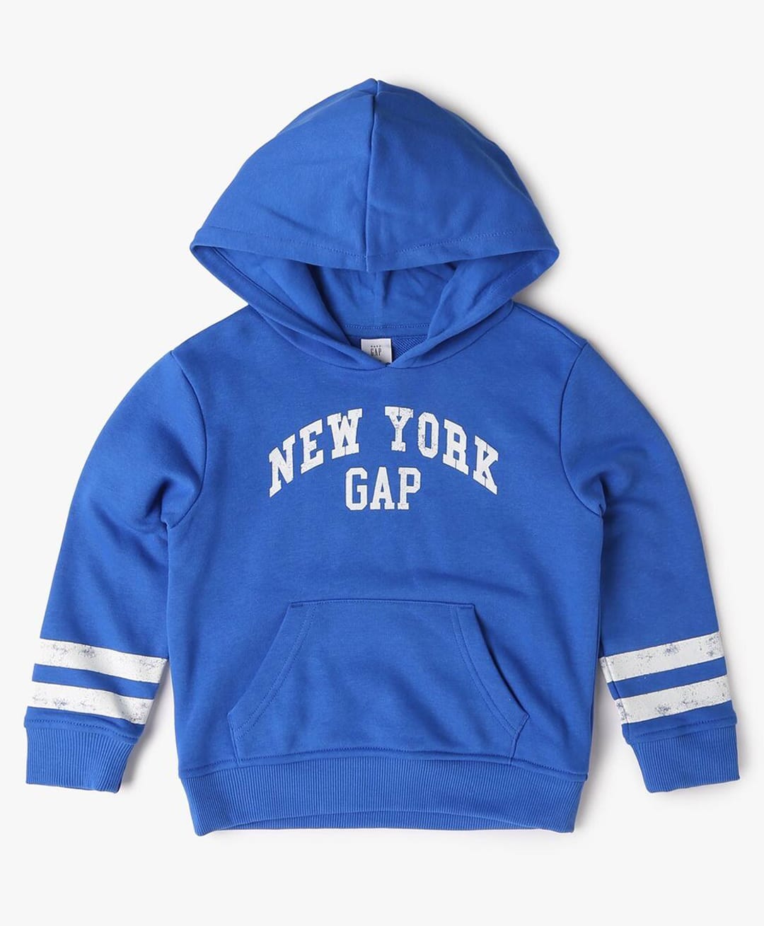 GAP Cotton Woven Relaxed Fit Hooded Neck Sweatshirt with Full Sleeves and New York Text Print - Blue-picture-17