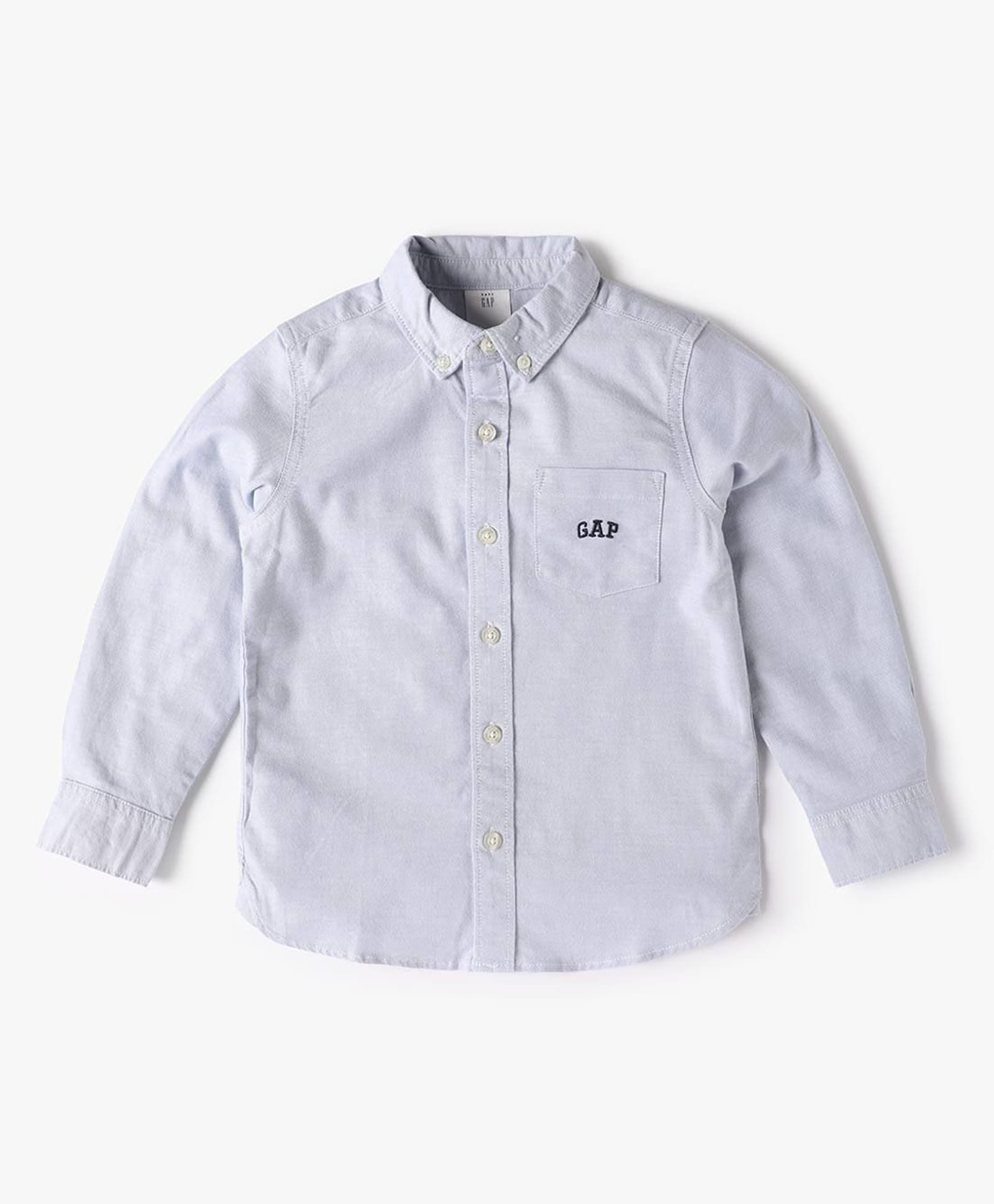 Gap Cotton Relaxed Fit Solid Shirt with Full Sleeves - Sky Blue-picture-12