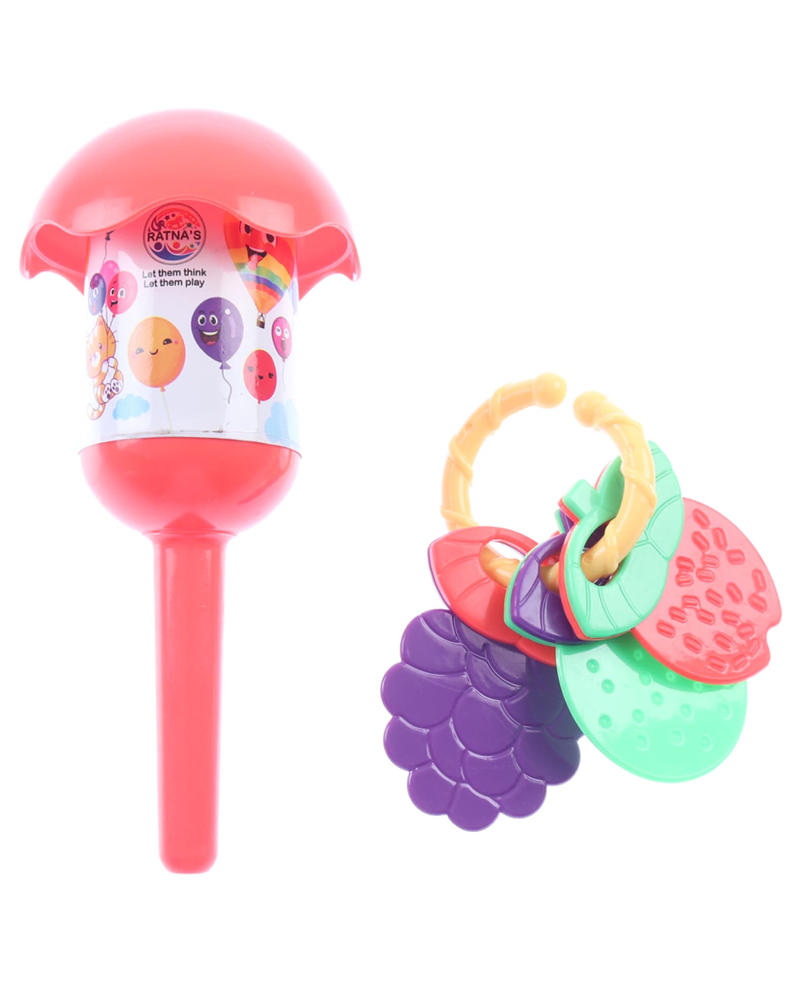 Ratnas Lovely Rattle Toy - Dark Pink-picture-15