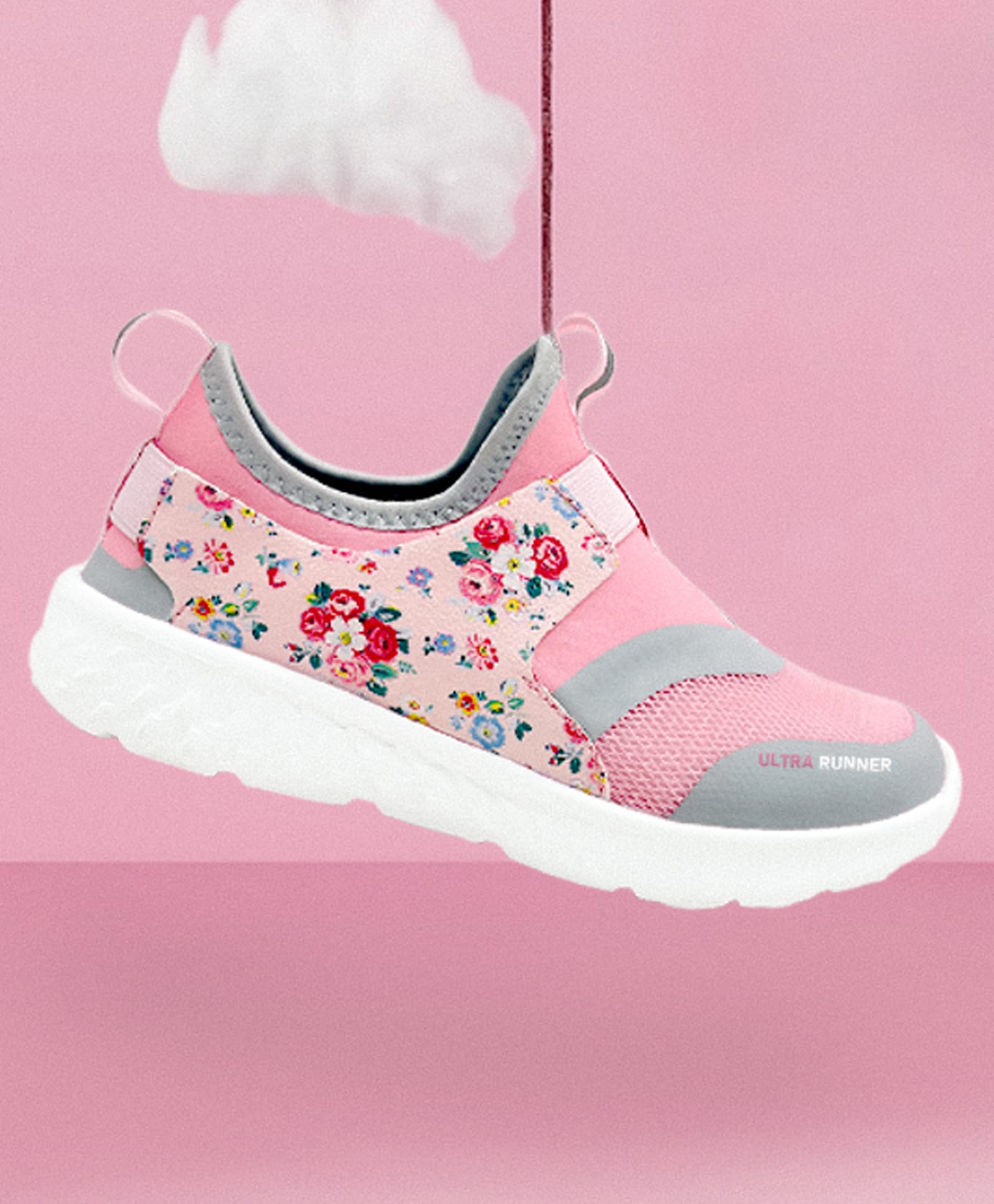 KazarMax Mesh Slip Ons Floral Printed Ultra Runner Shoes - Peach-image-42