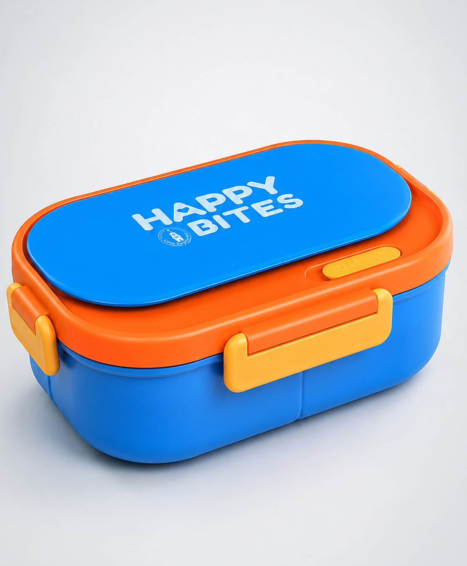 Little Surprise Box Flap Happy Bites Lunch Box for Kids-Blue-image-2