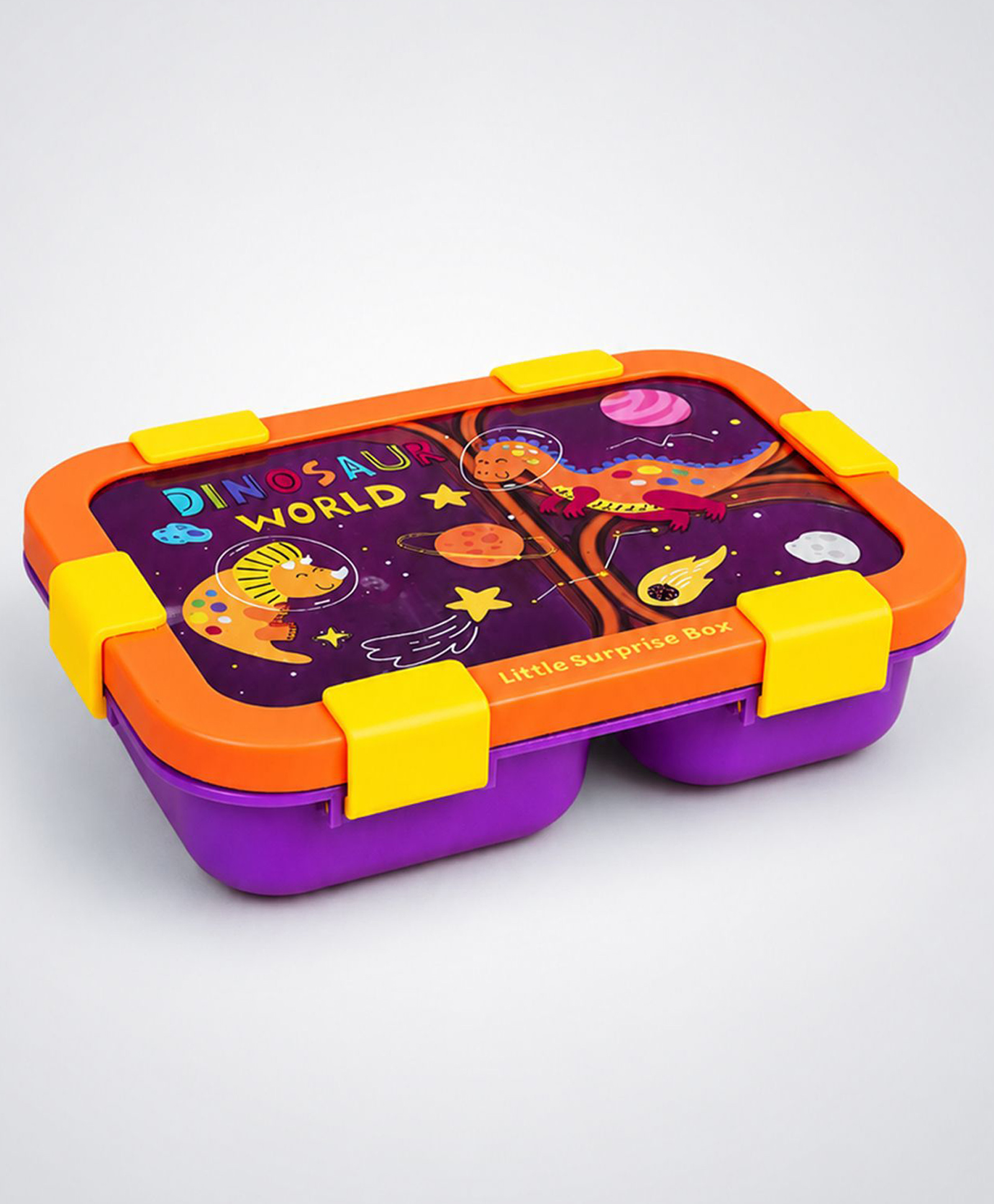 Little Surprise Box Compact Dinosaur World Lunch Box-Orange-image-26