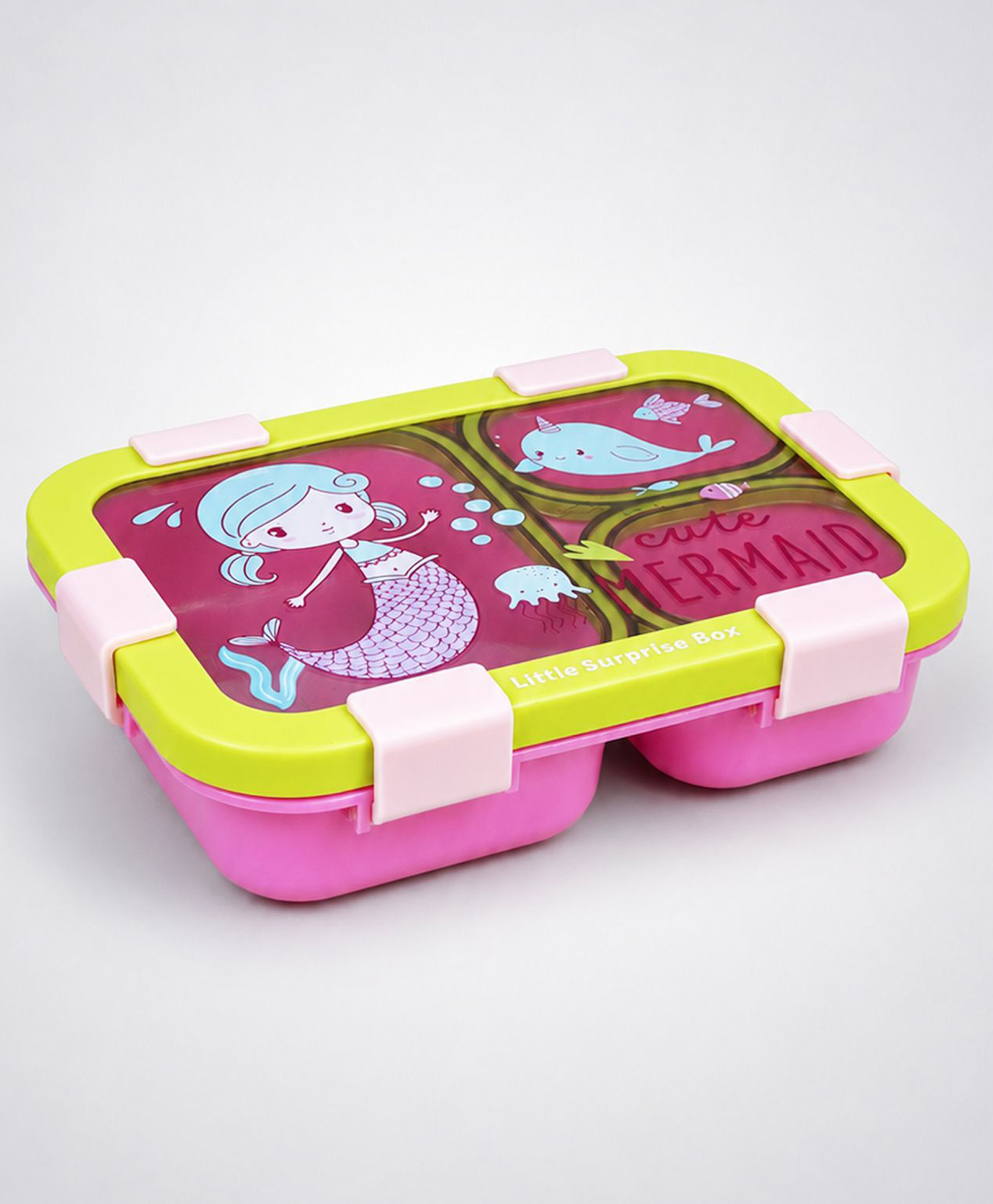 Little Surprise Box Compact Cute Mermaid Lunch Box-Green-image-46