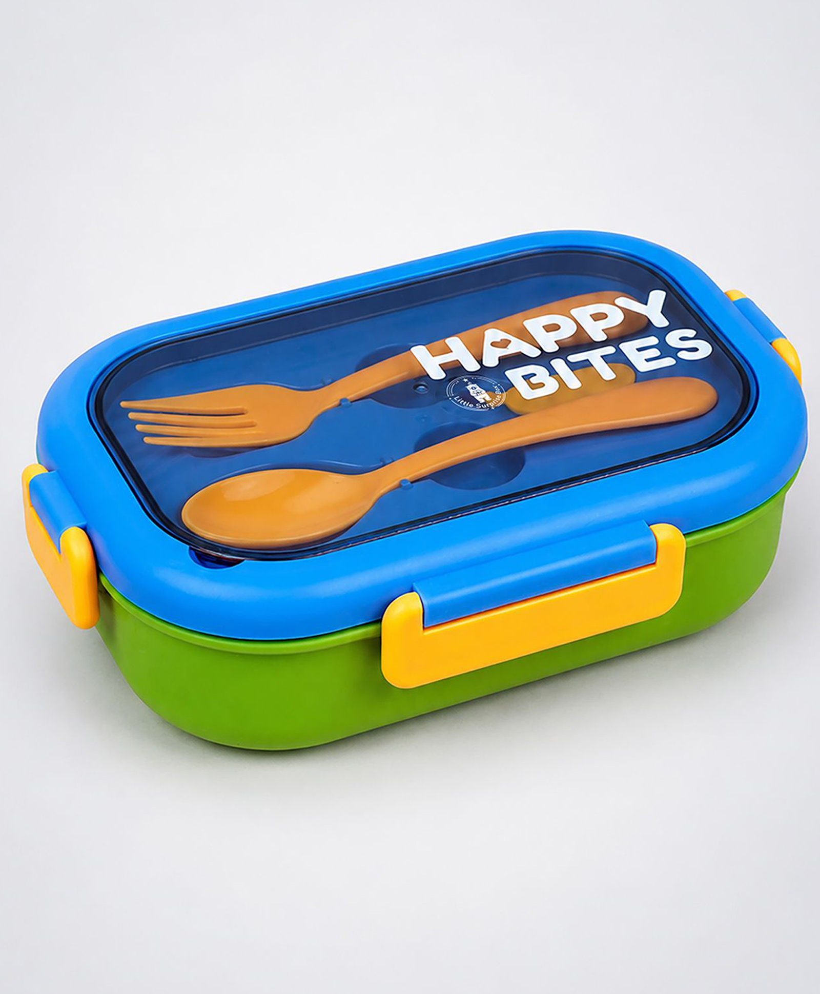Little Surprise Box Lid Happy Bites Bento Lunch Box-Blue-image-25