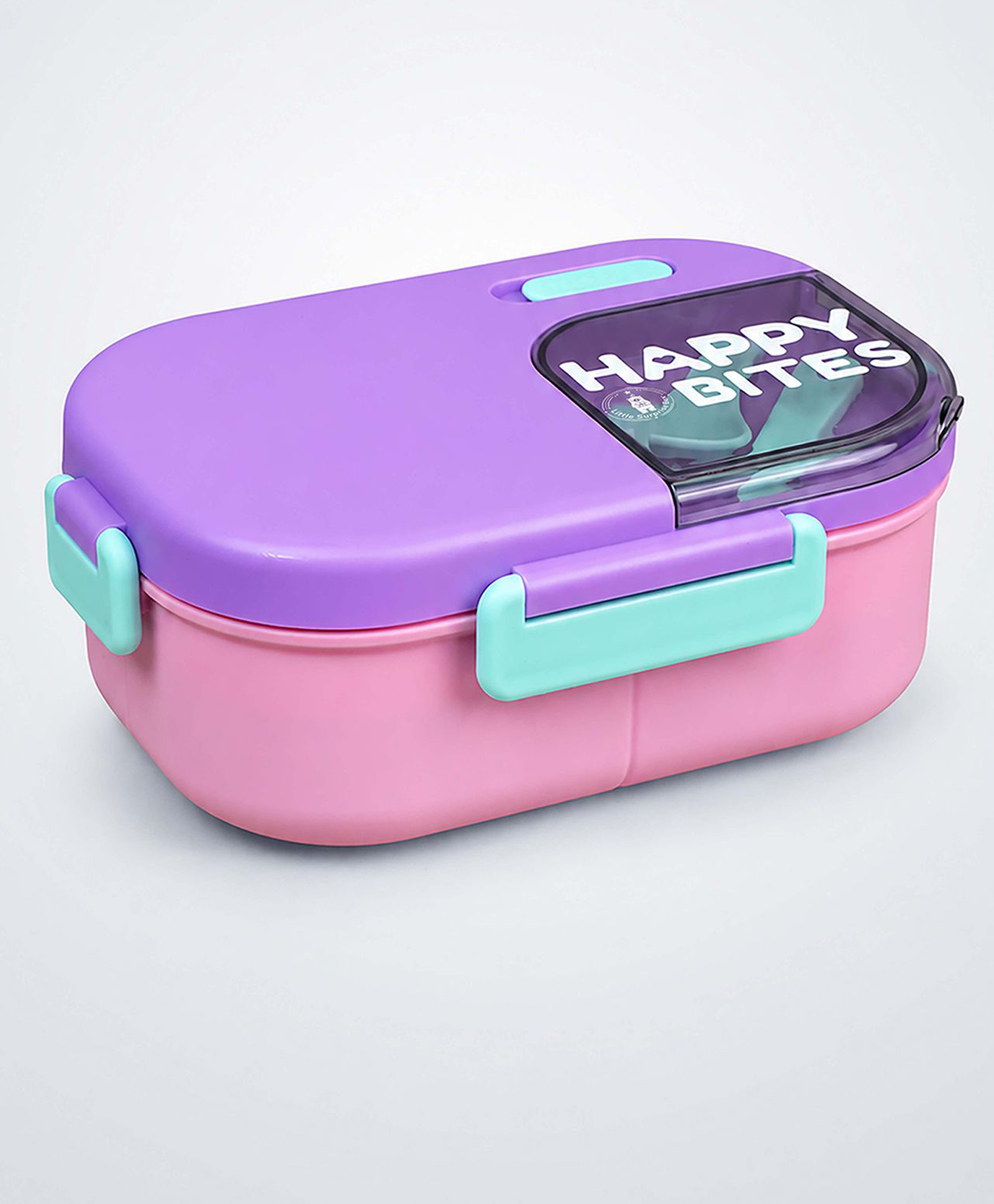 Little Surprise Box Window Color-block Happy Bites Bento Lunch Box-Purple-image-29