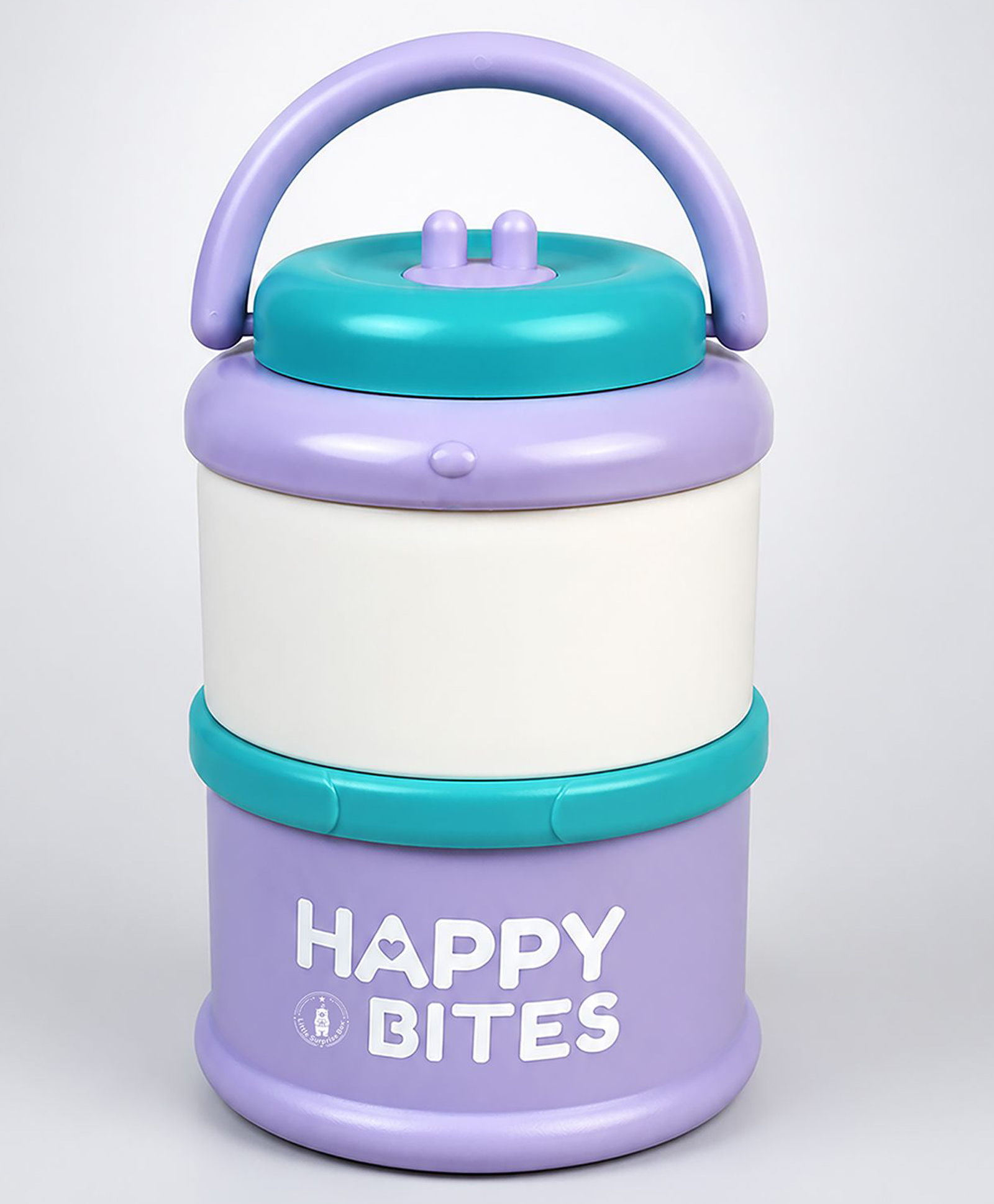 Little Surprise Box Happy Bites Double Decker Stainless Steel Lunch Box-Purple-picture-16