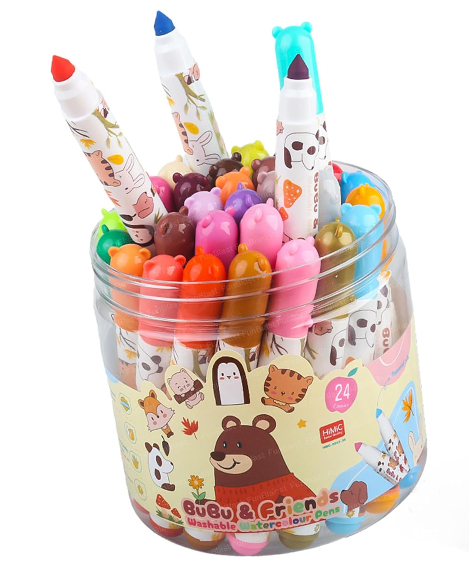 FunBlast Cartoon Theme Water Color Pen Set - 24 Pcs Multicolor-picture-35