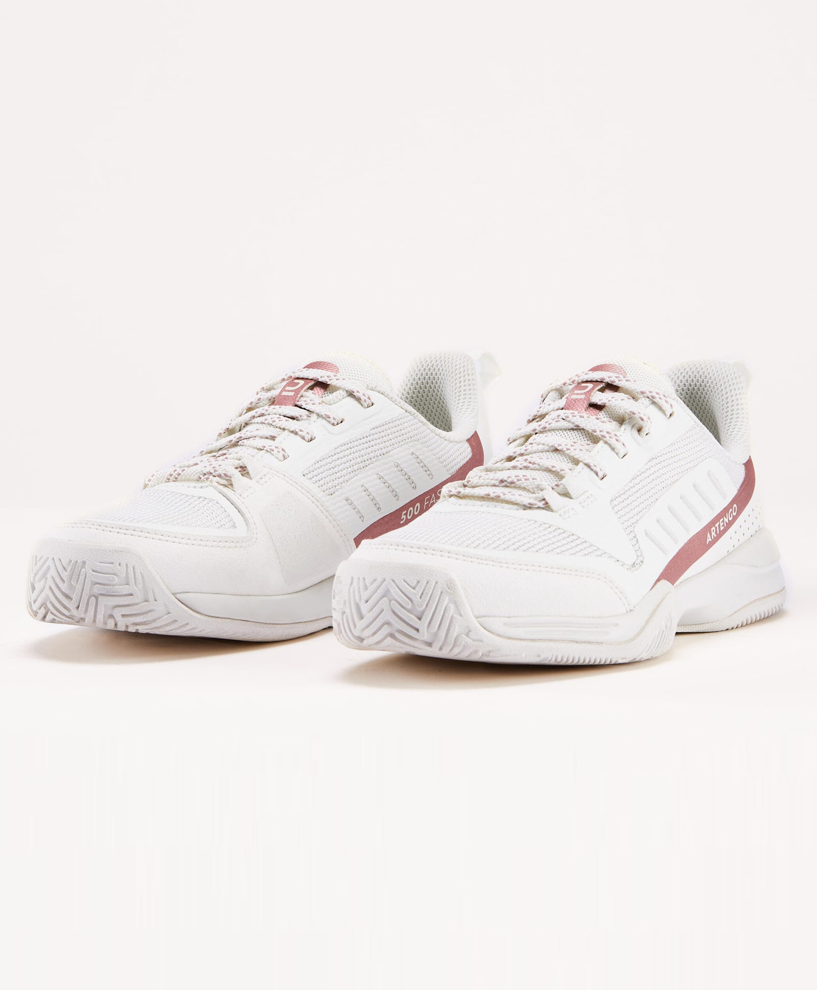 Decathlon Artengo TS500 Mesh Detailed Colour Blocked Lace Up Tennis Shoes - White-image-26