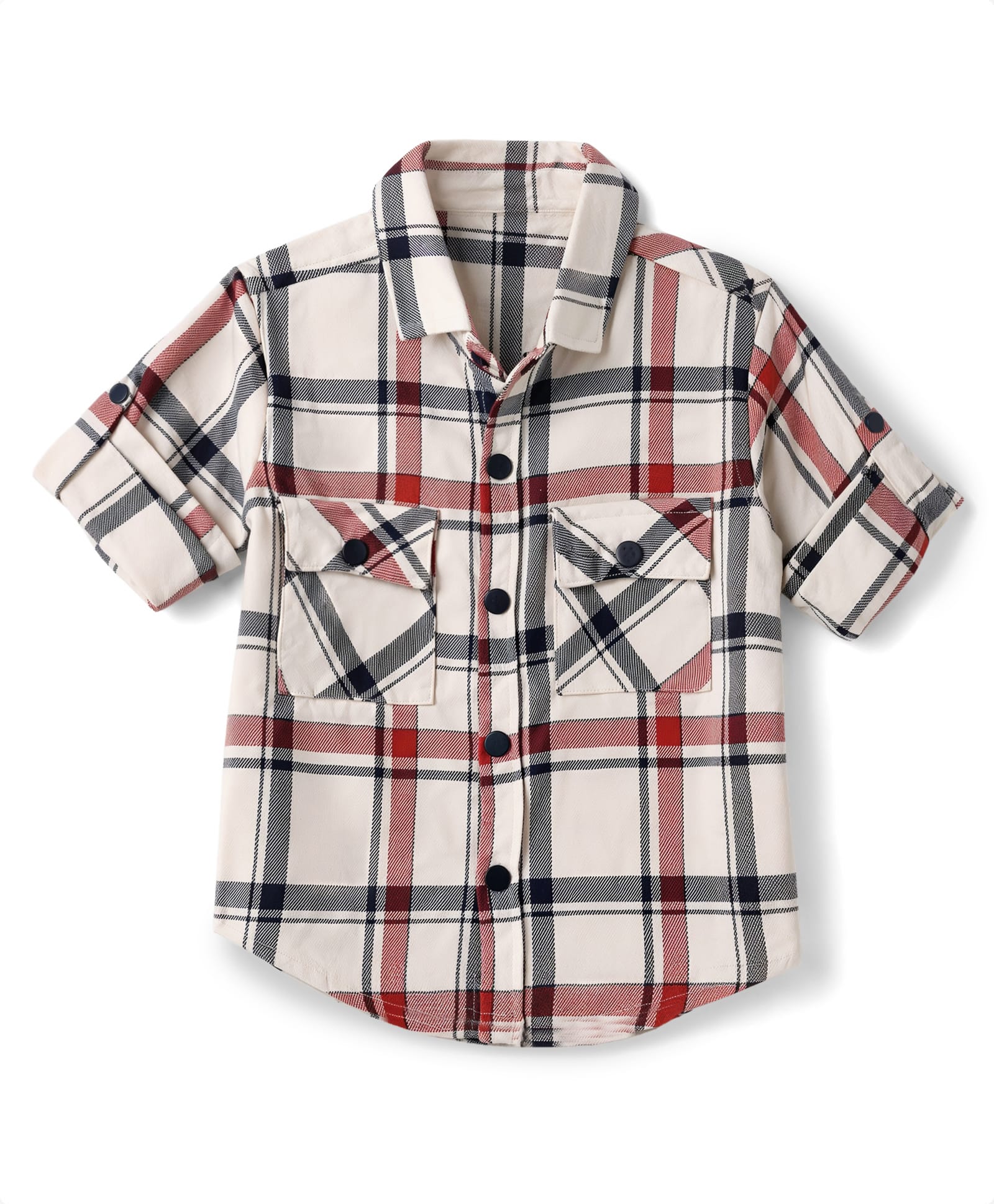 Simply Premium Twill Woven Checks Shirt with Full Sleeves - Rust Orange-picture-27