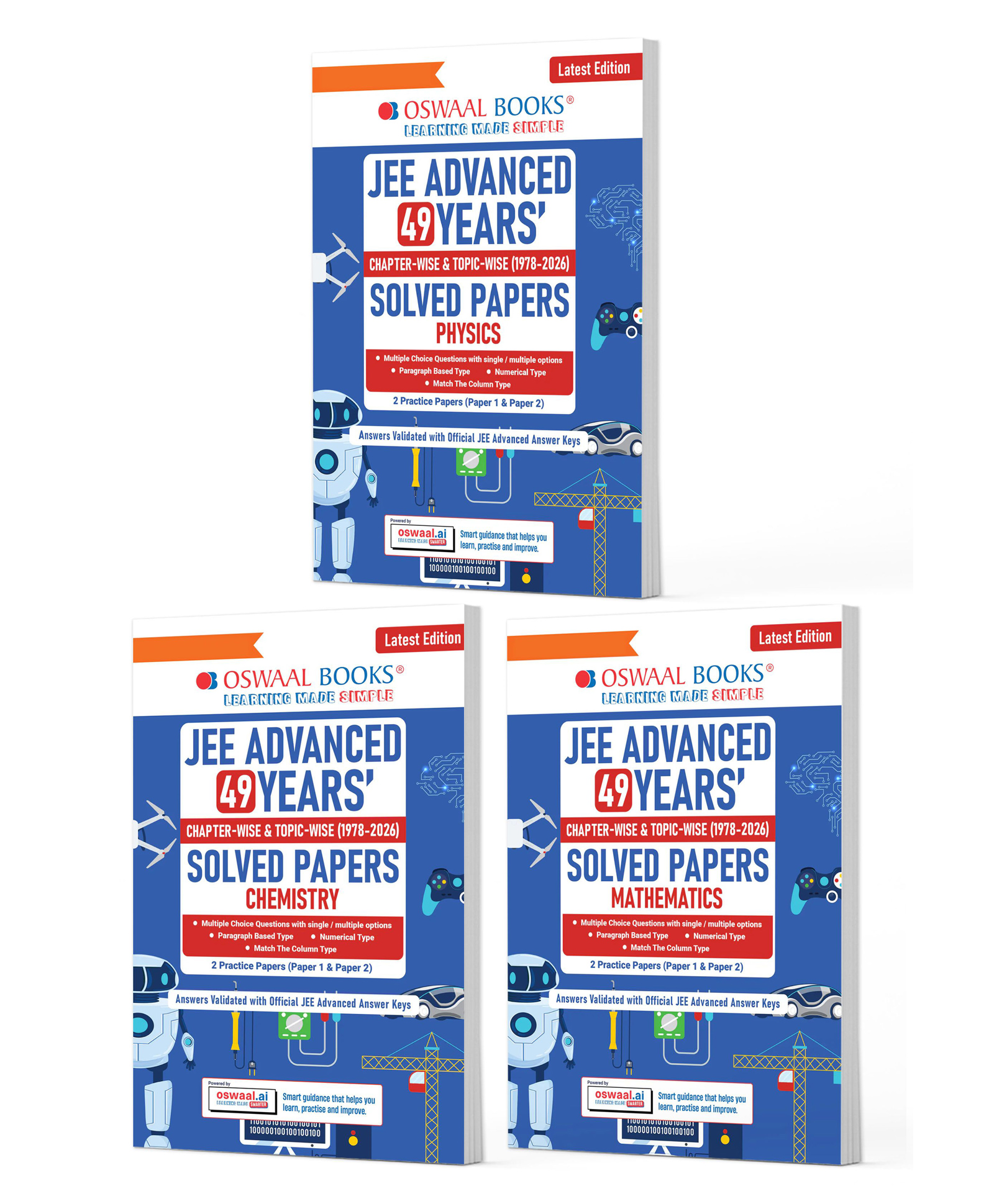 Oswaal BOOKS JEE Advanced Physics, Chemistry & Mathematics (Set of 3 Books) Question Bank | 49 Years' Chapter-wise & Topic-wise |Solved Papers (1978-2026) | Latest 2026 Paper & Oswaal AI-image-48