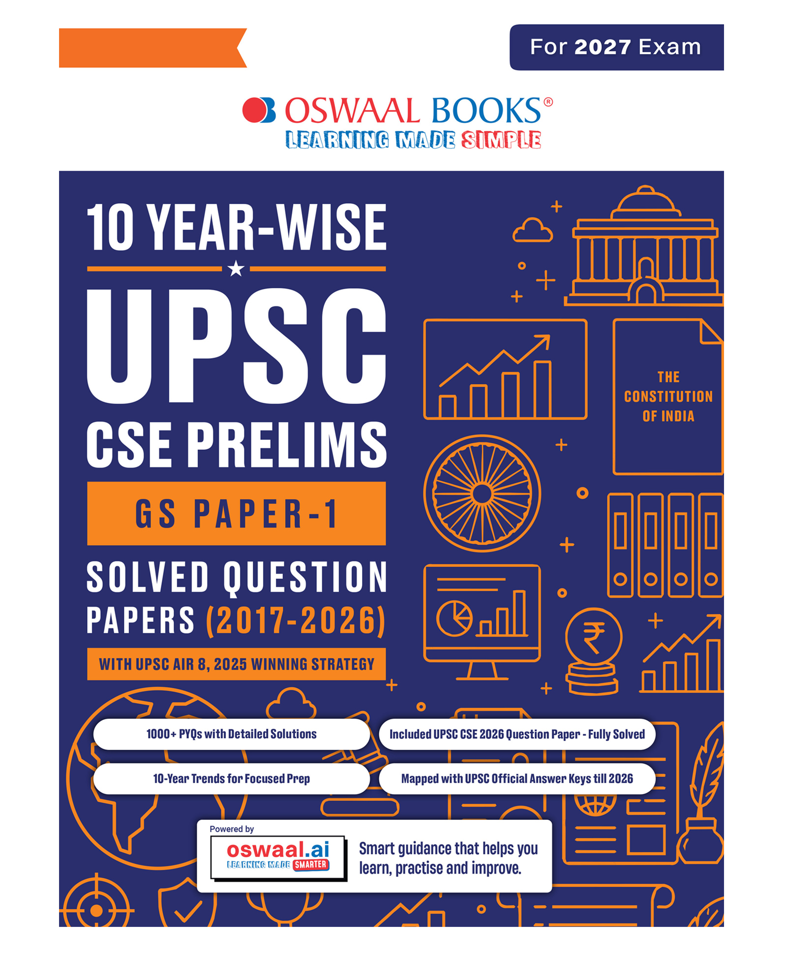 oswaal books Oswaal UPSC CSE Prelims 10 Years Solved Papers | GS Paper 1 |CSAT | Year-wise 20172026 | Official Answer Keys | 10-Year Trend Analysis | For 2027 Exam-picture-12