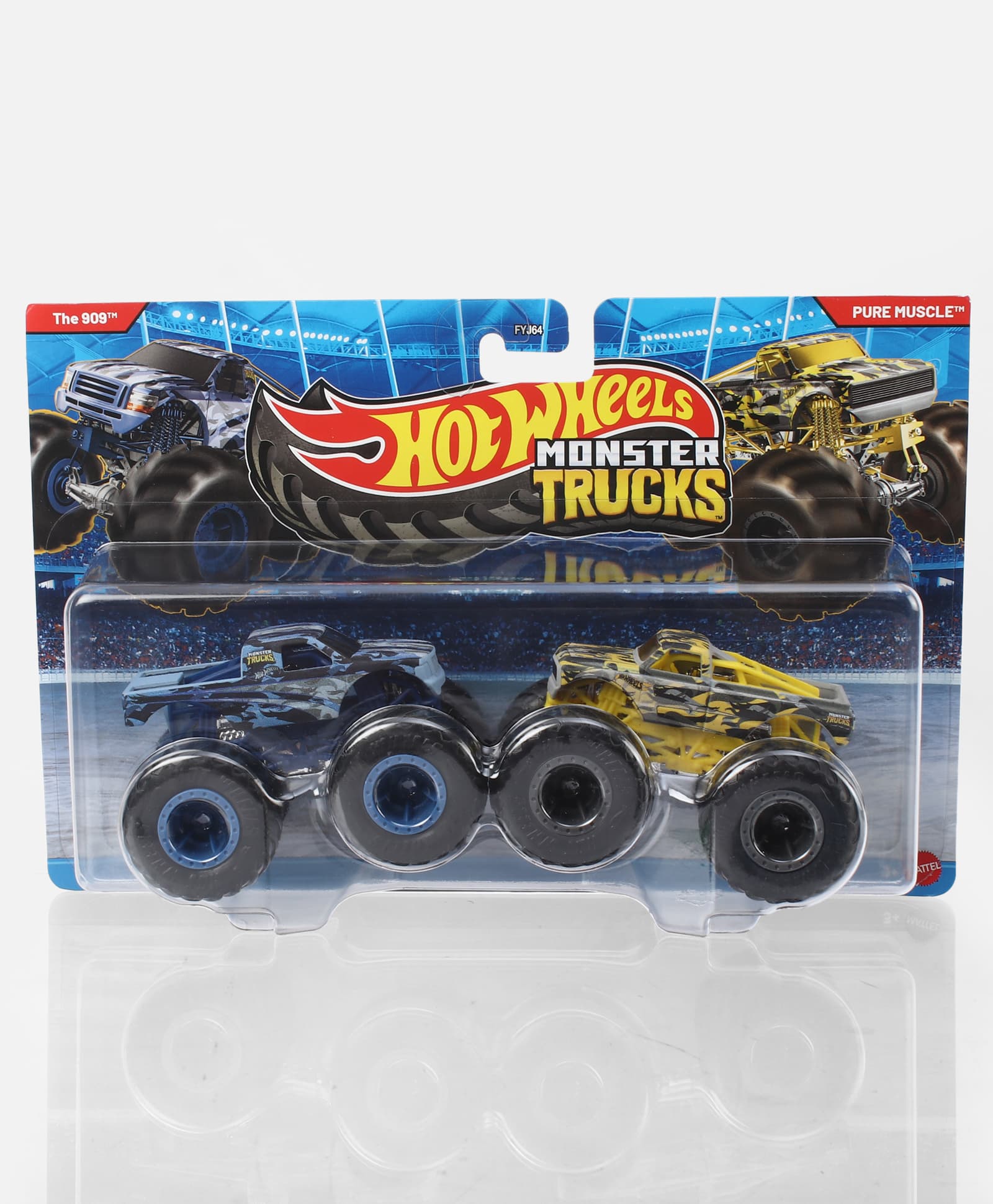 hot wheels Hot Wheel The 909 / Pure Muscle Die Cast Free Wheel Monster Trucks-Light Blue/Yellow-picture-20