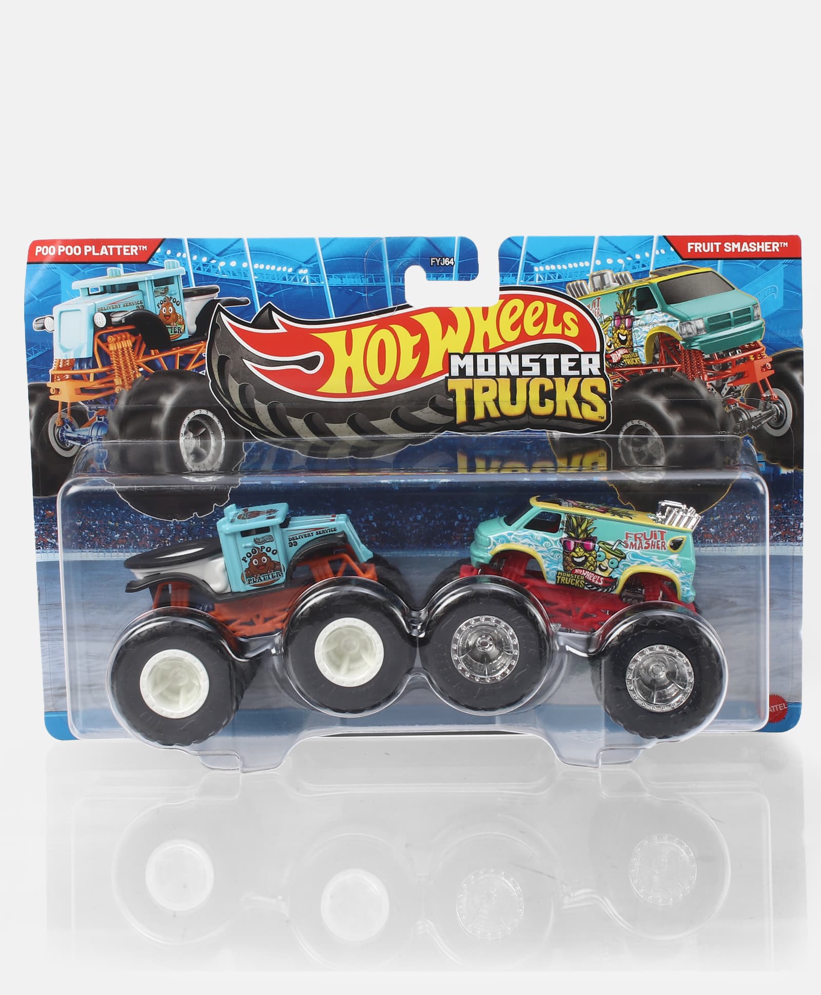 hot wheels Hot Wheel Poo Poo Platter / Fruit Smasher Die Cast Free Wheel Monster Trucks-Blue/Light Blue-picture-38