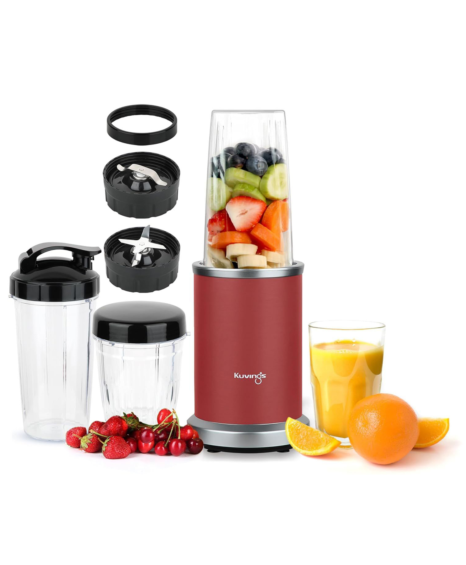 Kuvings New 2025 Nutri Blender PRO 2.0 Ferrari Red, Powerful 1000 W Motor, Upgraded 2 Blade Set for Wet & Dry, 2 Jars, Longest Warranty 7 Yrs, Mixer/Grinder/Smoothie Maker-picture-11