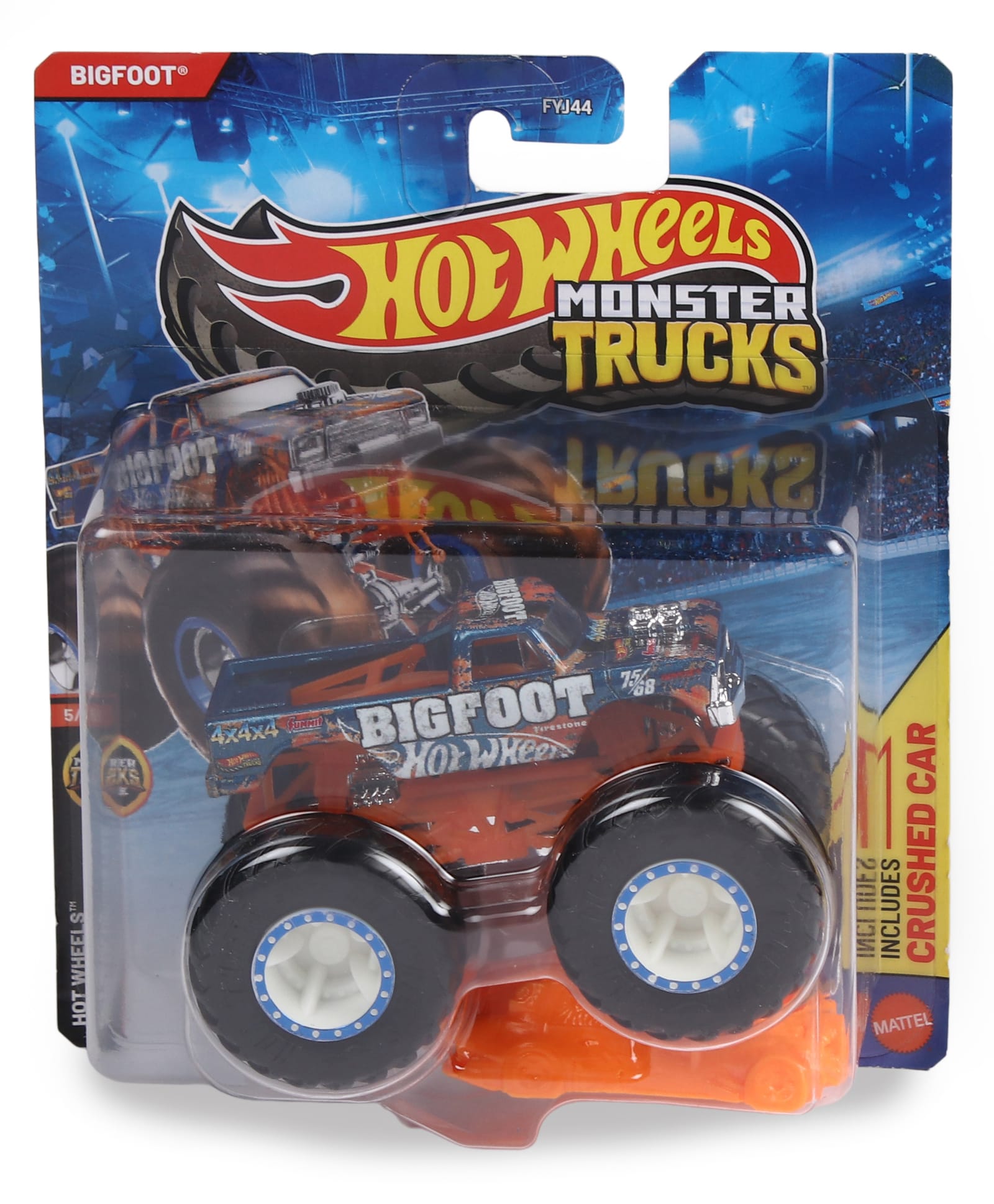 Hot Wheels Die Cast Free Wheel Monster Trucks Bigfoot - Blue & Orange-picture-30