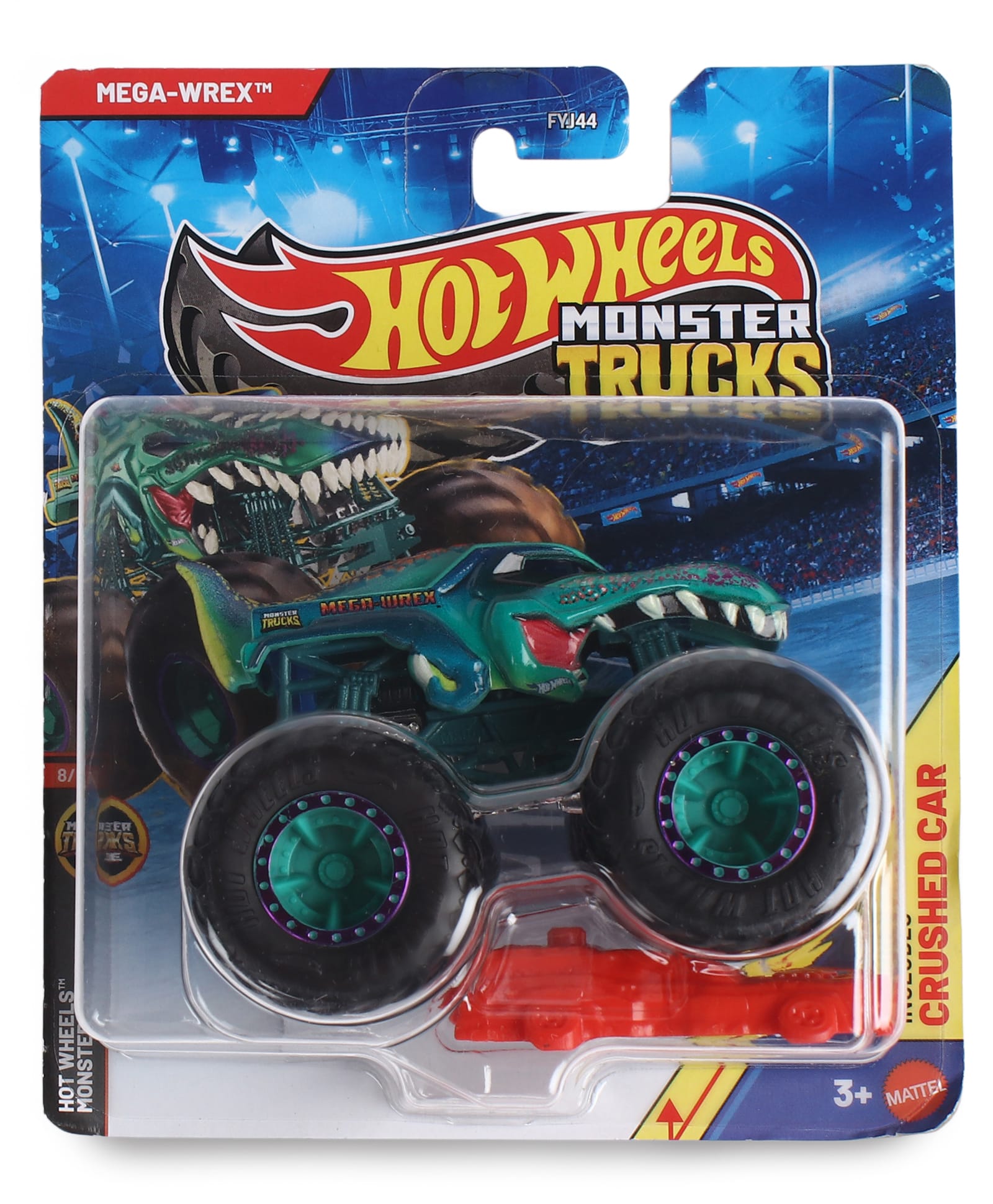 Hot Wheels Die Cast Free Wheel Monster Trucks Mega-Wrex - Green-image-37
