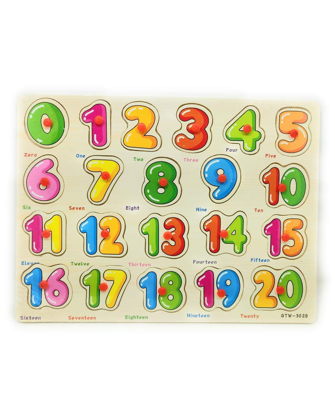 Happy Hues Colorful Wooden Number Peg Puzzle Board for Kids Educational Learning Toy for Early Development & Number Recognition-image-43