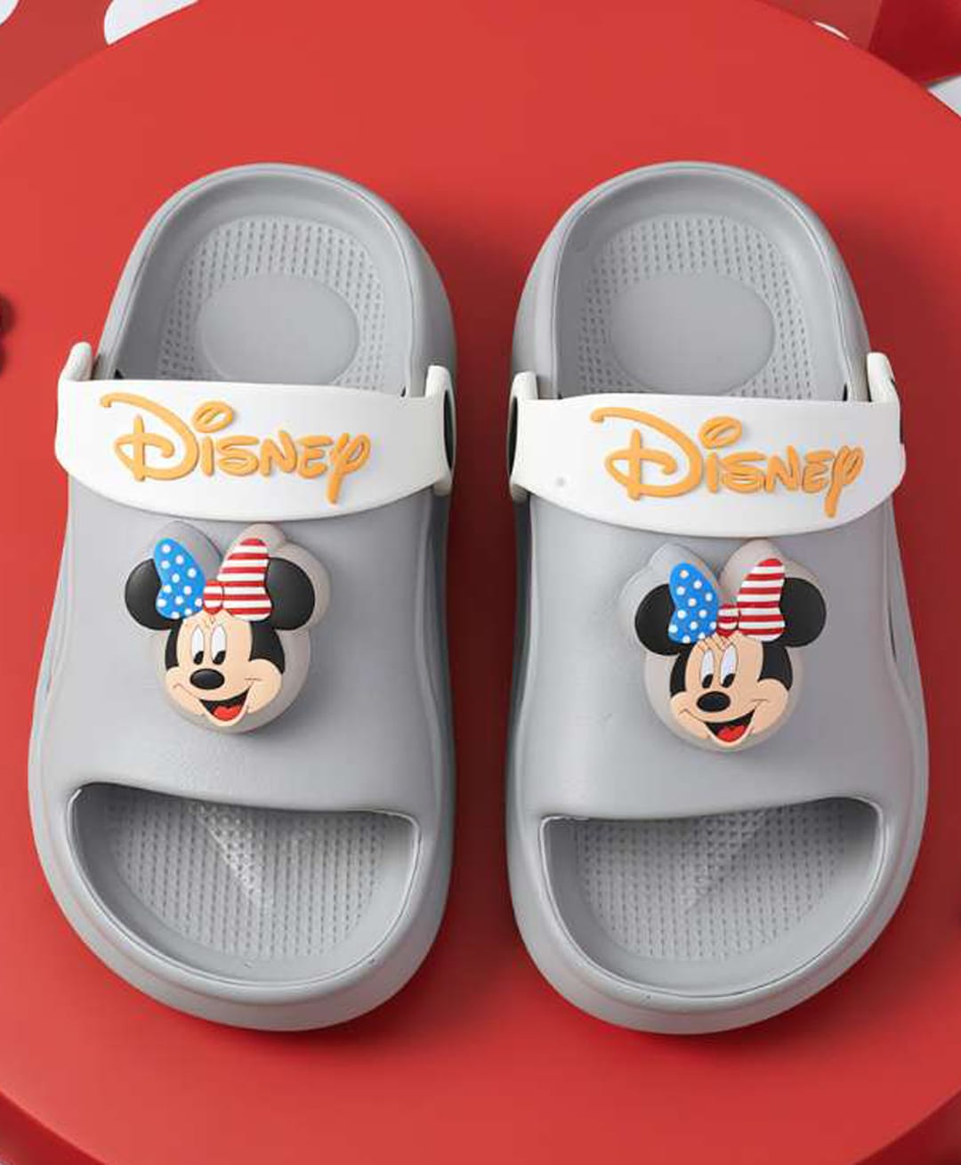 Yellow Bee Mickey & Friends Featuring Minnie Mouse Applique Detailed Slingback LED Sandals - Grey-picture-20