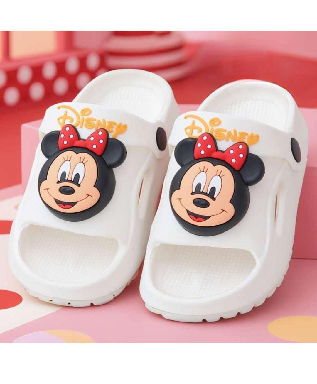 Yellow Bee Mickey & Friends Featuring Minnie Mouse Applique Detailed Slingback Sandals - White-picture-28