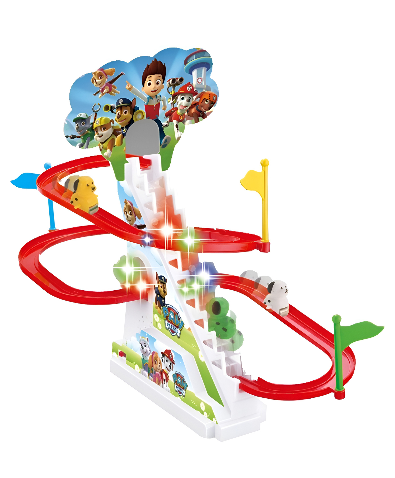 NEGOCIO Paw Patrol Track Set Racer Automatic Stair Climbing Race Track Slide Toy for Kids- PACK OF 1- COLOR MAY VARY-picture-26