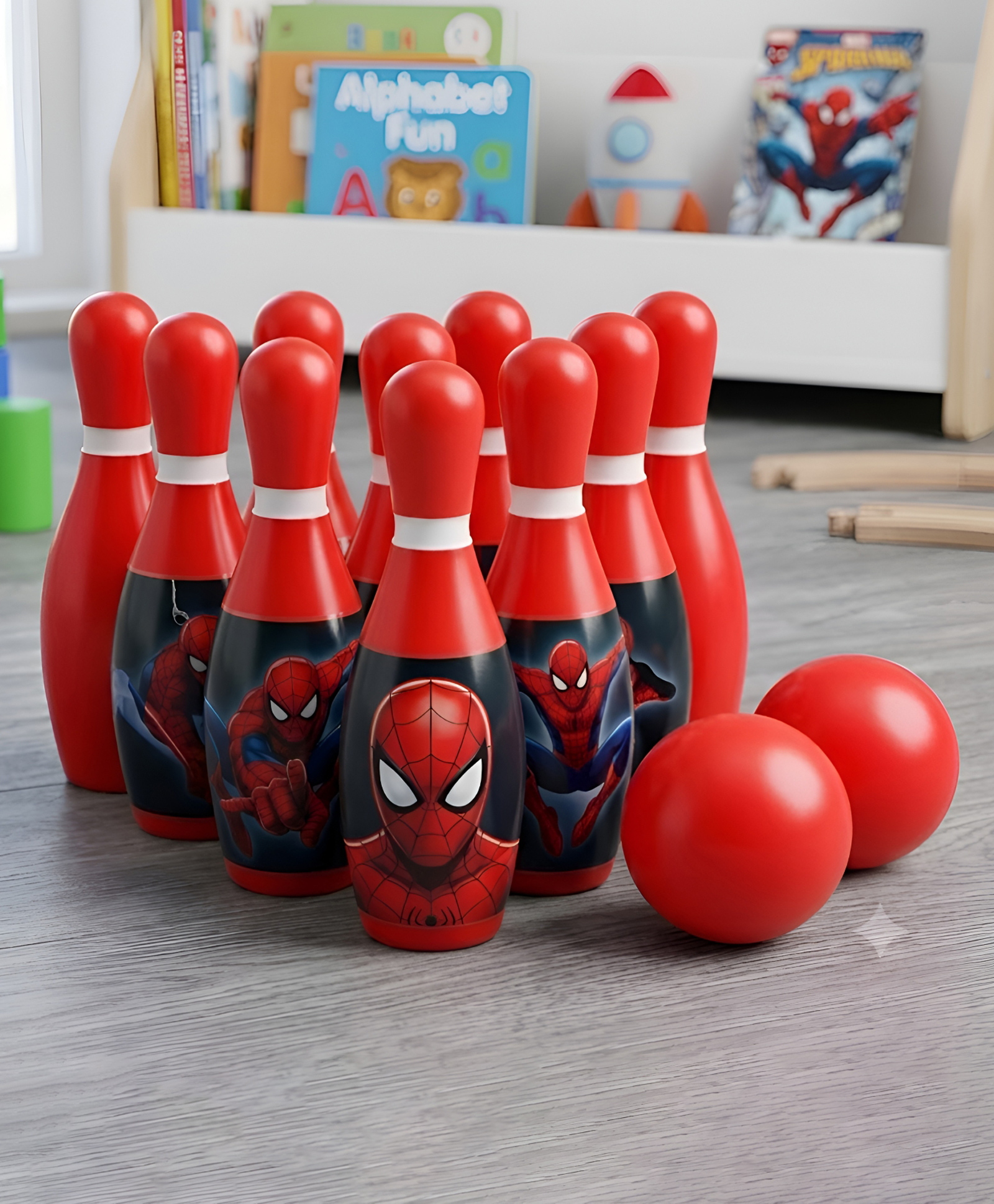 NEGOCIO Plastic Bowling Pins Game Indoor & Outdoor Fun Learning Toy Set Sports Items for Kids- PACK OF 1- COLOR MAY VARY-image-2