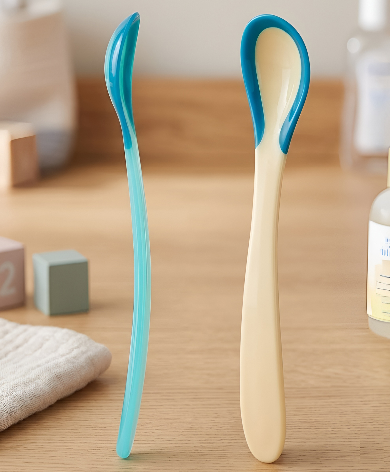 COZY VIBES Temperature-Sensing Baby Spoon Set BPA-Free Silicone Color-Changing Feeding Spoons | Heat-Sensitive Weaning Utensils for Kids & Toddlers - Pack of 1 - Color May Vary-image-31