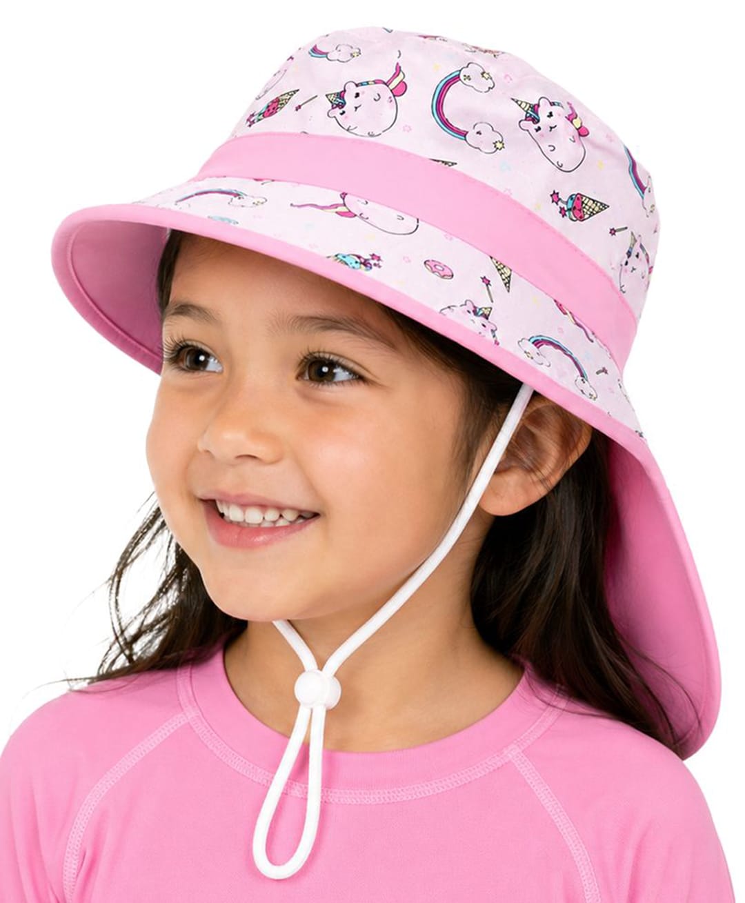Vritraz Woven Unicorns & Rainbows Printed Fishing Hat - Pink - Circumference - 52 - 56 Cms-image-38