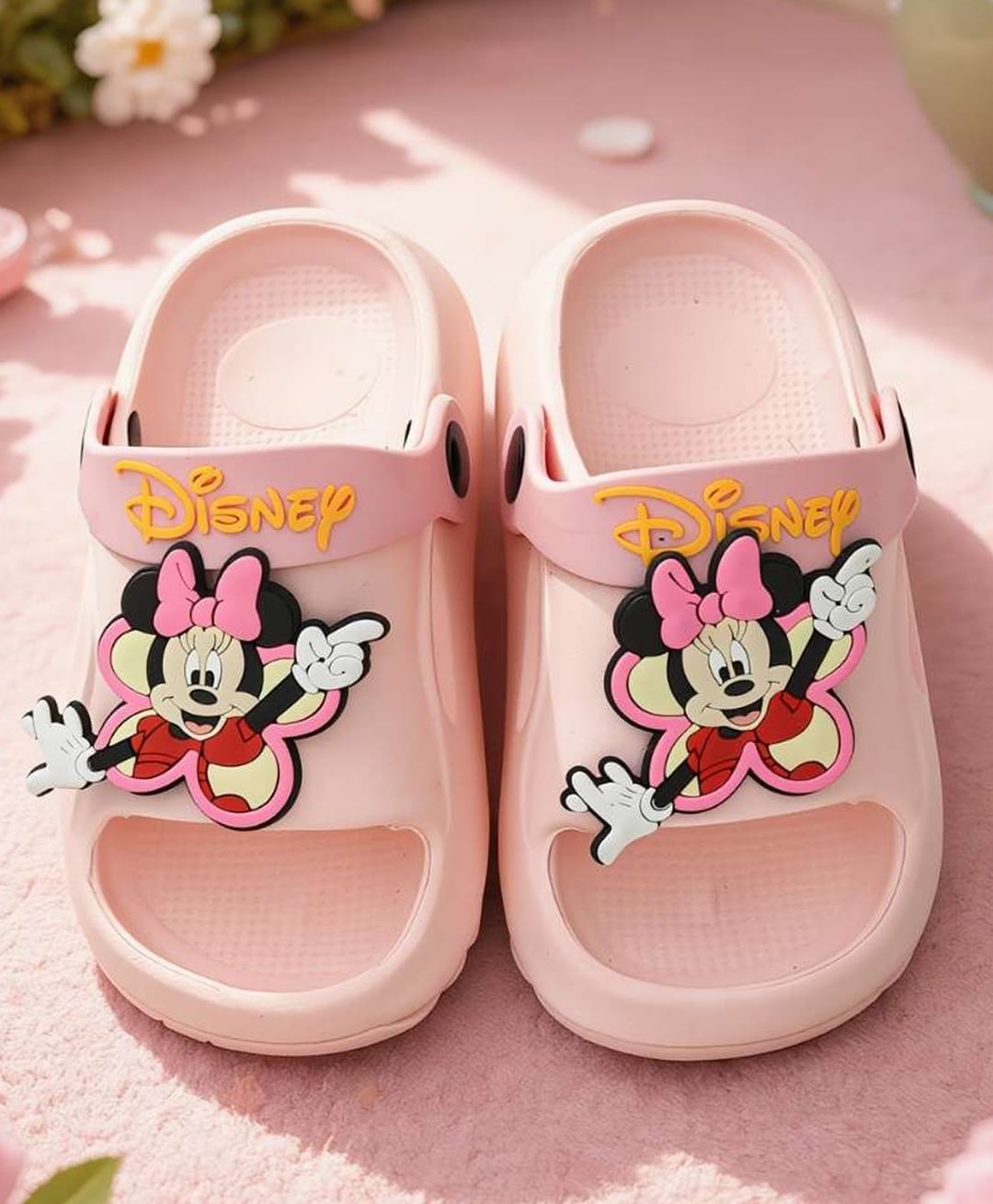 Yellow Bee Mickey & Friends Featuring Minnie Mouse Applique Detailed Slingback Sandals - Pink-picture-23