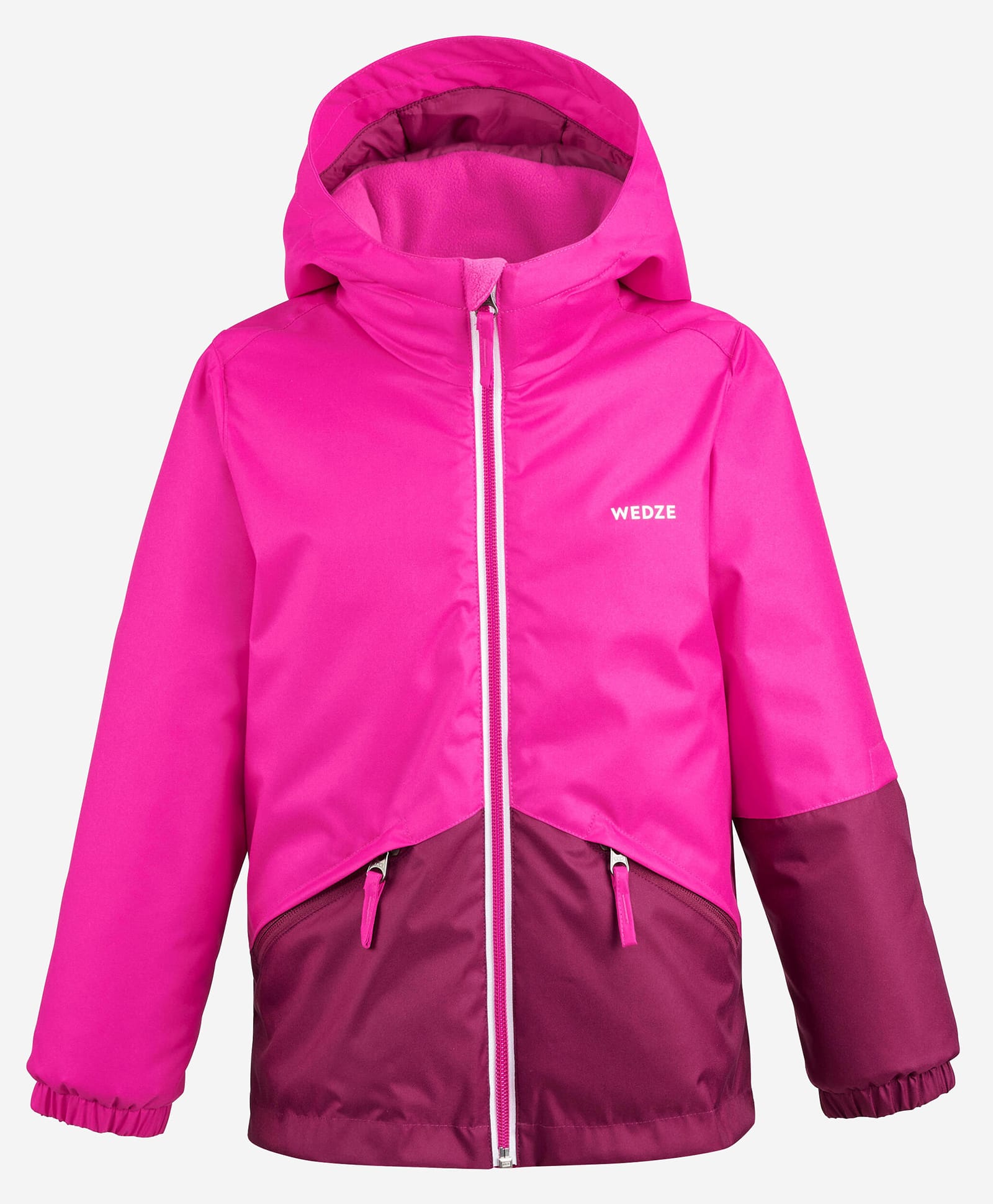 DECATHLON Wedze Woven Full Sleeves Colour Blocked Hooded Jacket - Pink-image-15