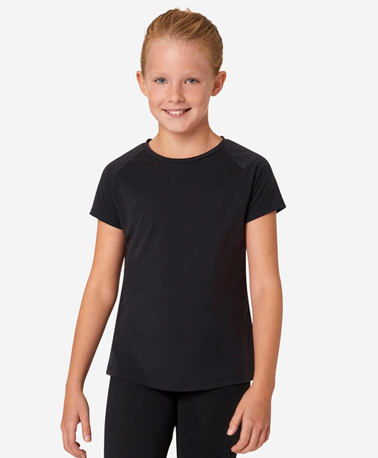 Decathlon 500 Knit Half Raglan Sleeves Solid Multi Sport Tee - Black-picture-10