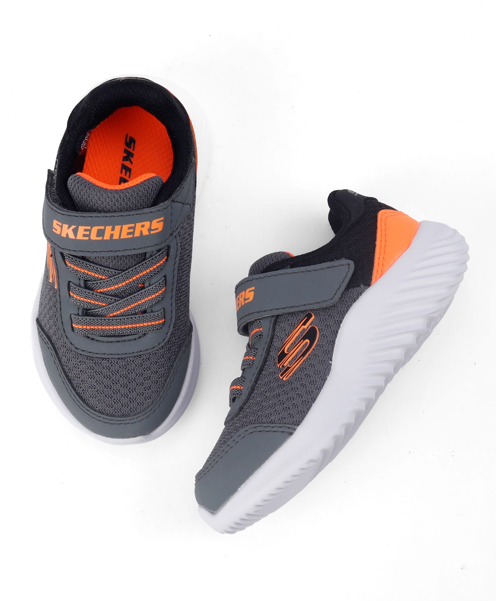 Skechers Velcro Closure Bounder - Trezic Casual Shoes - Charcoal - Grey-picture-38