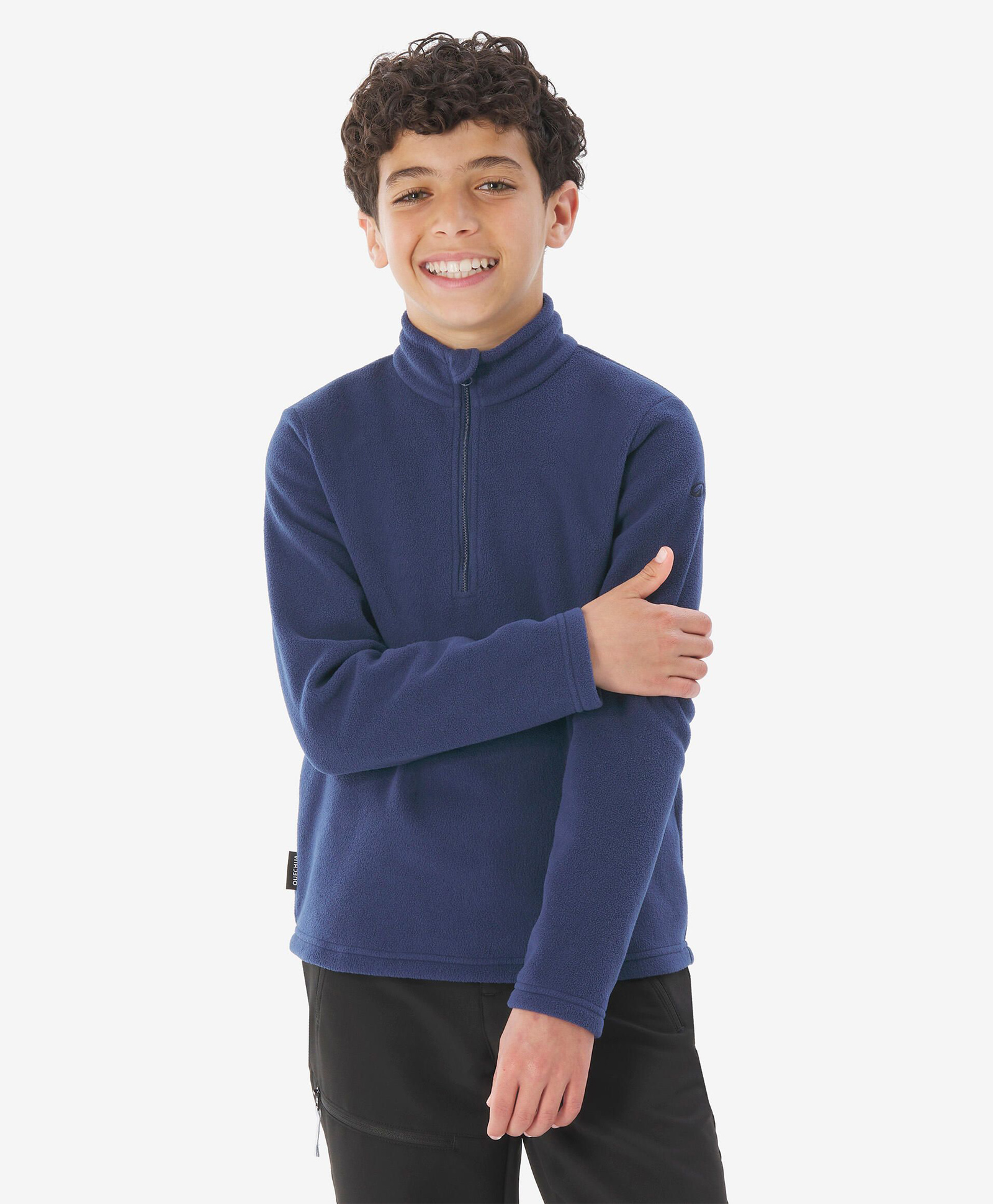 DECATHLON Quechua MH100 Woven Full Sleeves Solid Fleece Hiking Jacket - Navy Blue-picture-40