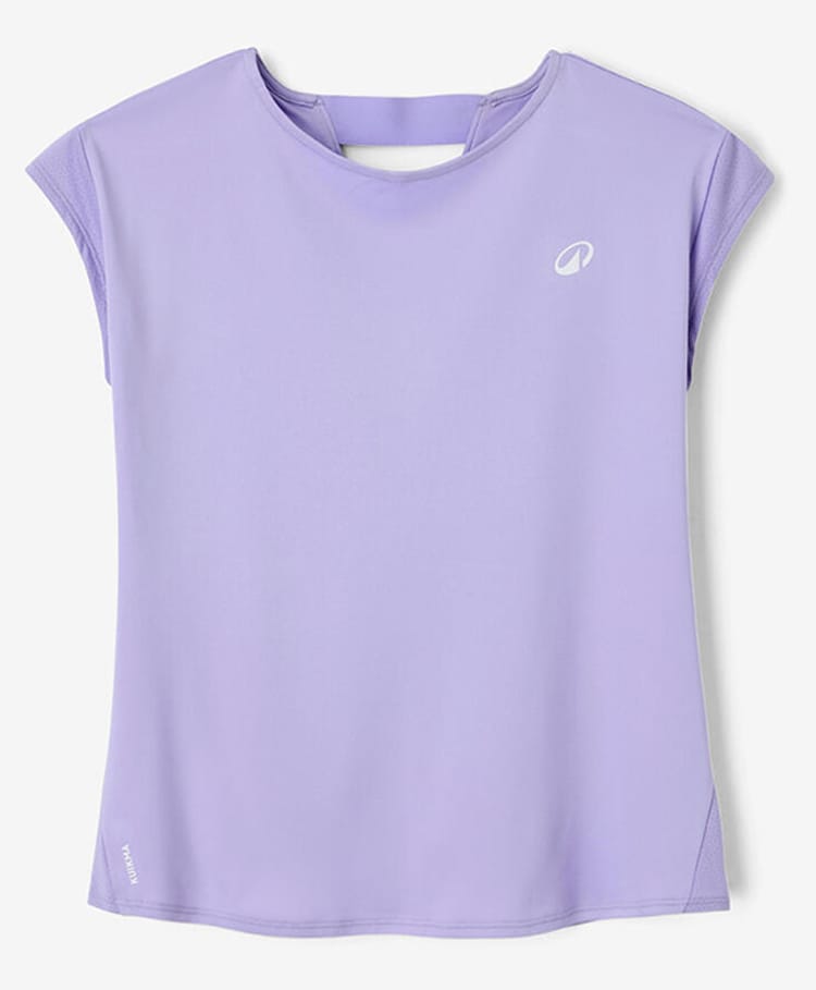 Decathlon Kuikma TTS Knit Sleeveless Brand Logo Printed Tennis Tee - Purple-picture-20